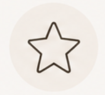 Line icon of a star, representing structure, standards, and clear expectations.