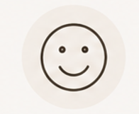 Line icon of a smiling face, representing improved mood, emotional well-being, and increased positivity.