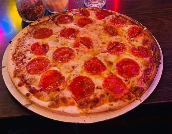 Hot Pepperoni Pizza Raleys Pizza now at Nowhere Entertainment