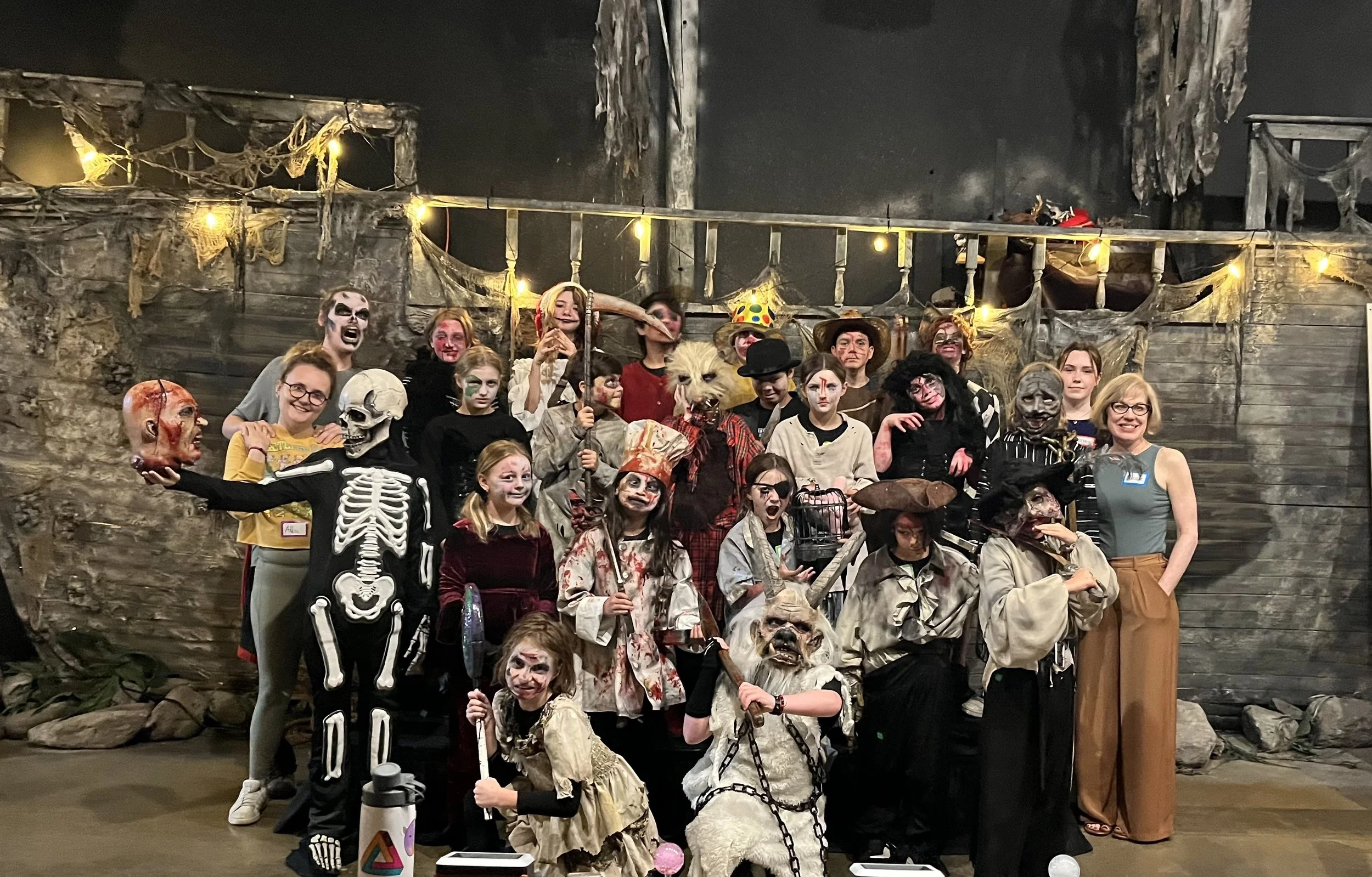 Kids in dressed up in costume for youth camp Camp Nowhere