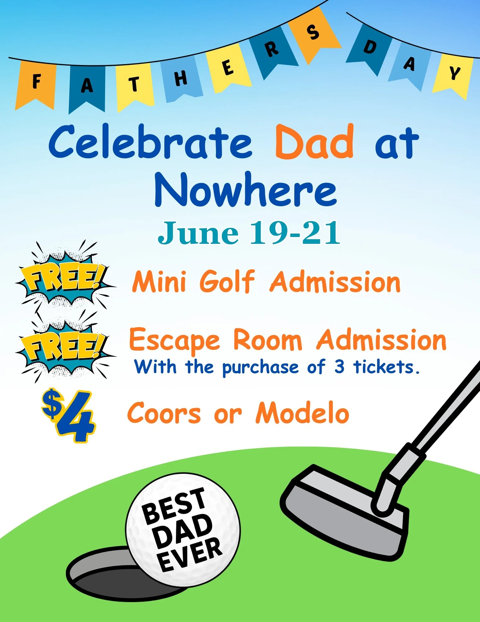 Celebrate Father's Day at Nowhere Entertainment