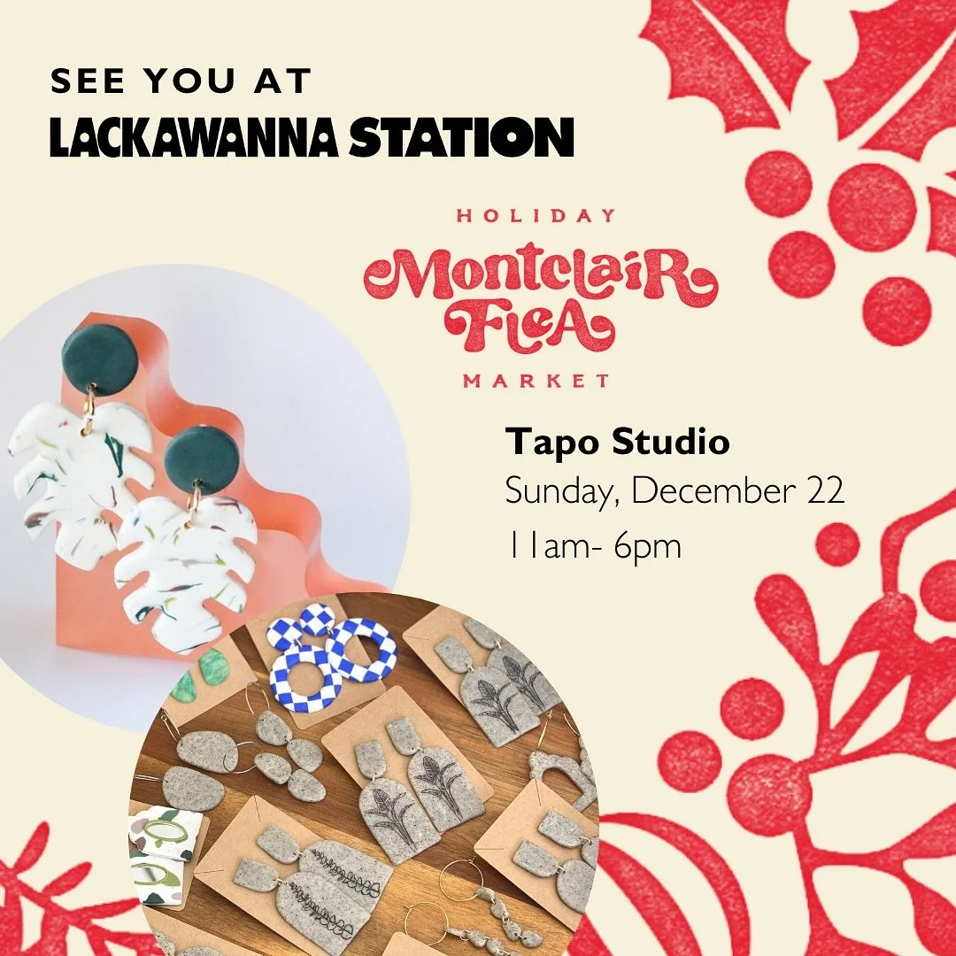 Exciting news! 📢✨I&rsquo;ll be at the @montclair_flea on Sunday, December 22 from 11am-6pm at 1 Lackawanna Plaza, Montclair, NJ📍 As someone who used to frequent the plaza when it was still open, it feels really special to be able to vend there for 