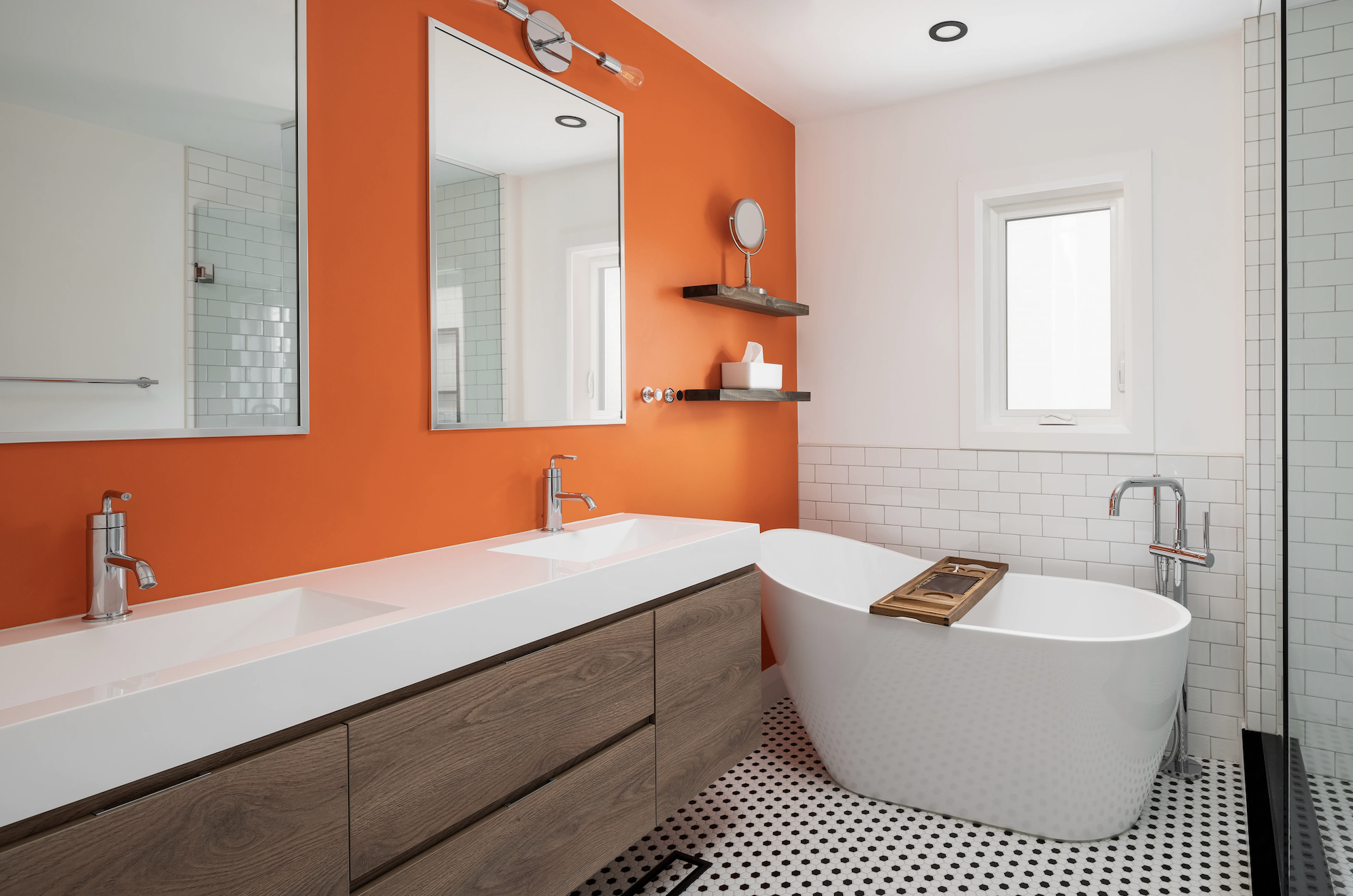 Vanity + Free Standing Bathtub