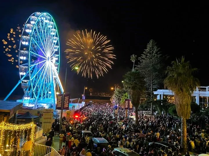 Fireworks light up the sky for New Year's Eve in Chile