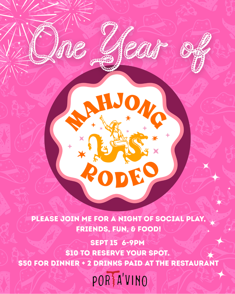 Mahjong Rodeo Birthday Party - Open Play and Lee’s Golden Dragon Performance!