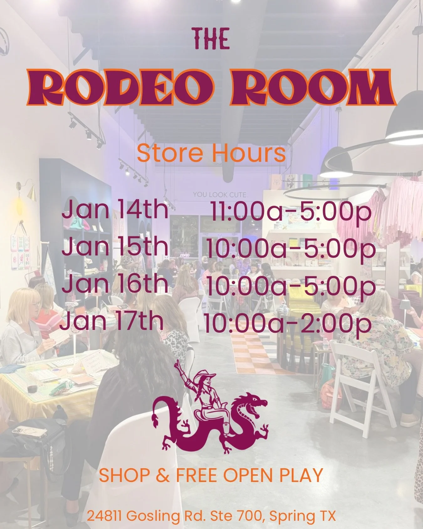 Come shop with us! 
Always free open play during store hours! Bring your gang! 

🤠🩷🀄️