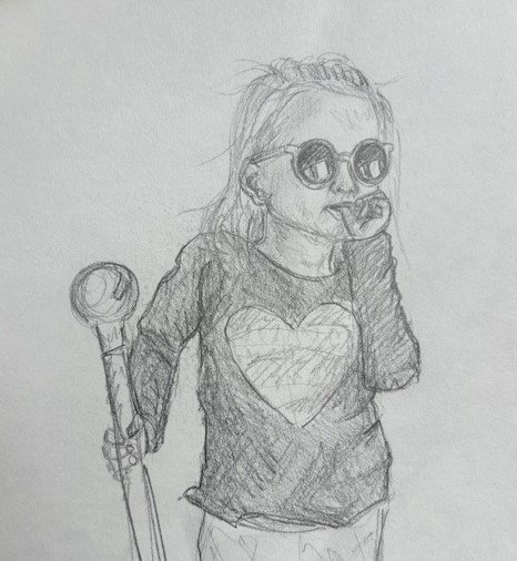 What My Toddler Wore, graphite, 9 x 12