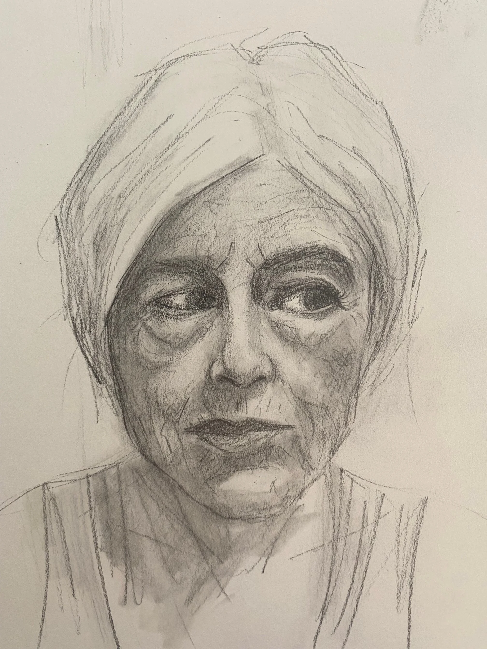 Untitled Portrait, graphite, 
9 x 12