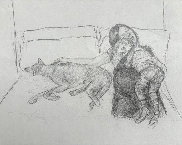Life These Days, graphite, 9 x 12