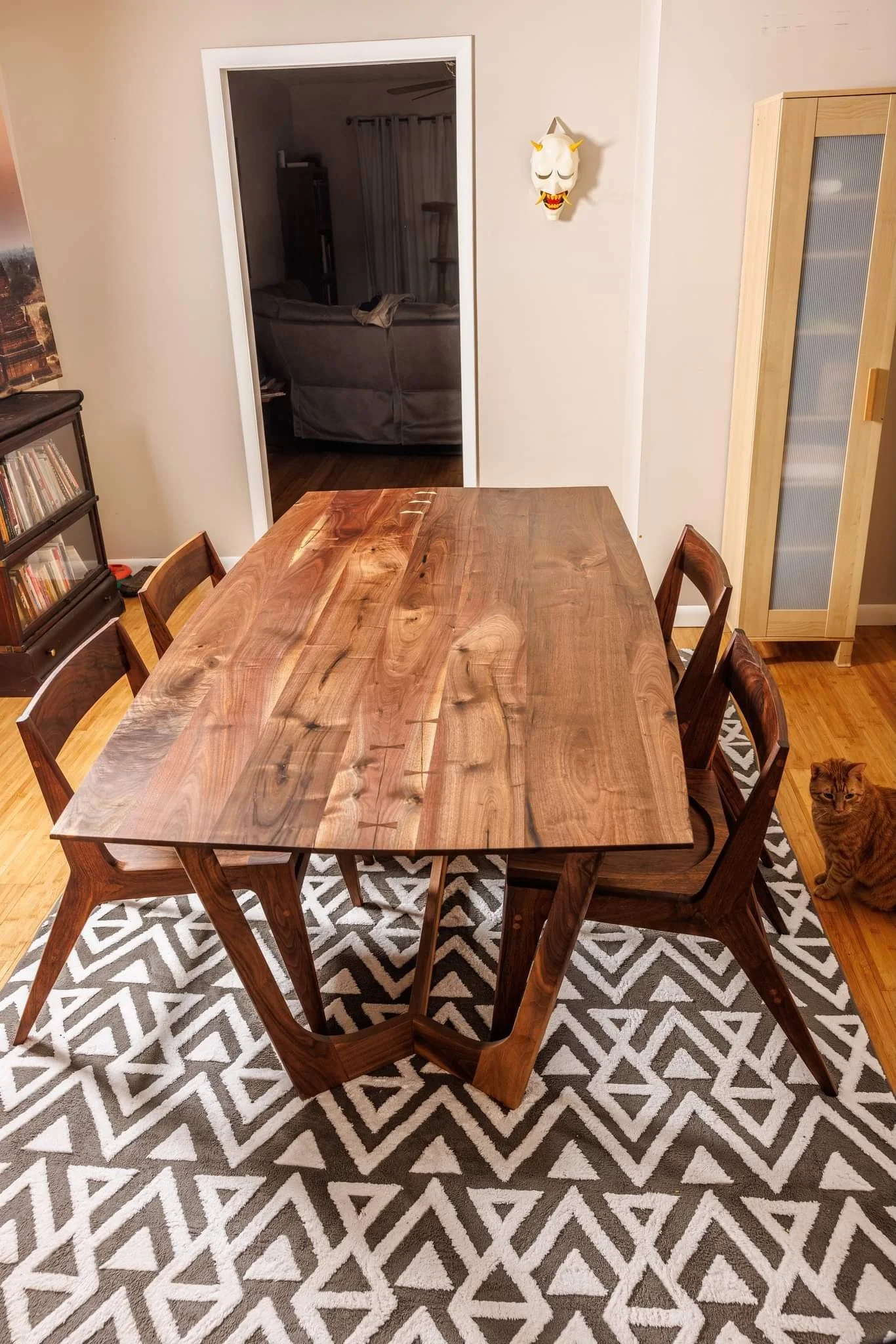 custom walnut dining table local sustainable wood durham nc