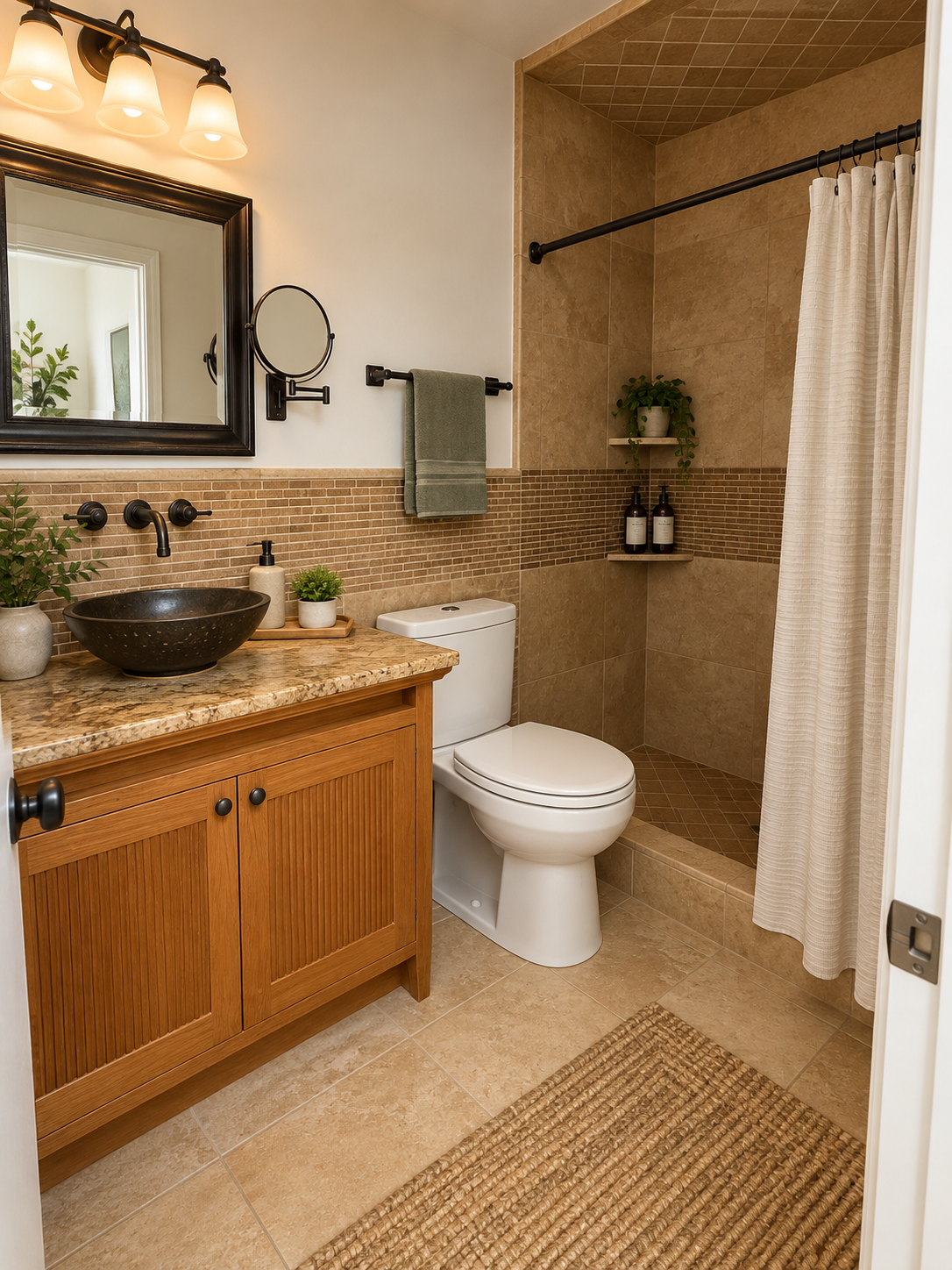 Bathroom with walk in shower