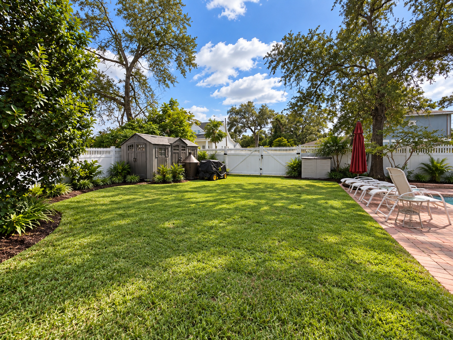 Oversized backyard