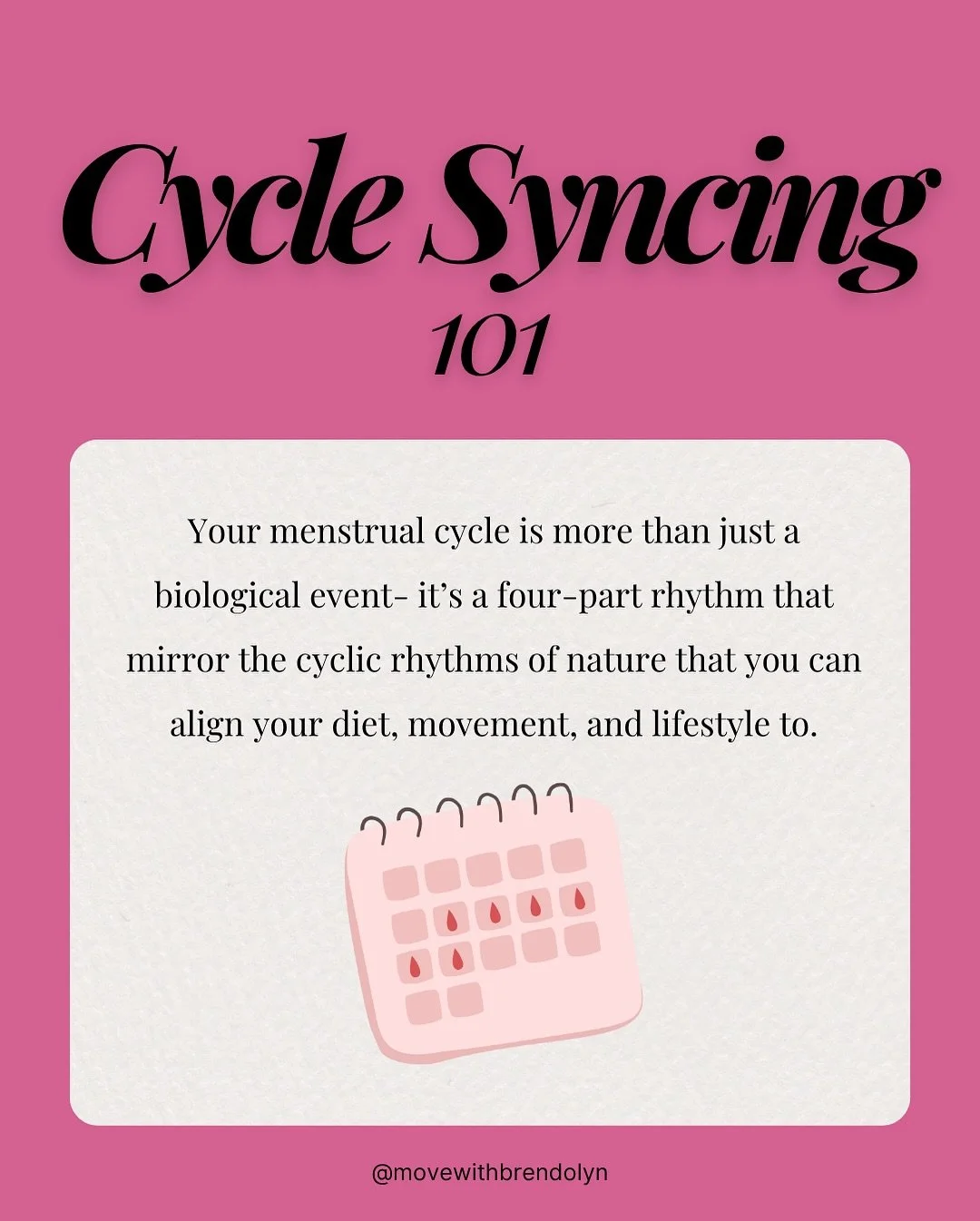 The answers to your questions are already within you.&nbsp;🌙

One of the most amazing things our bodies can do, especially as women, is move in a natural, cyclic ebb and flow that we can lean into and follow over time. 

Just as the Earth experience