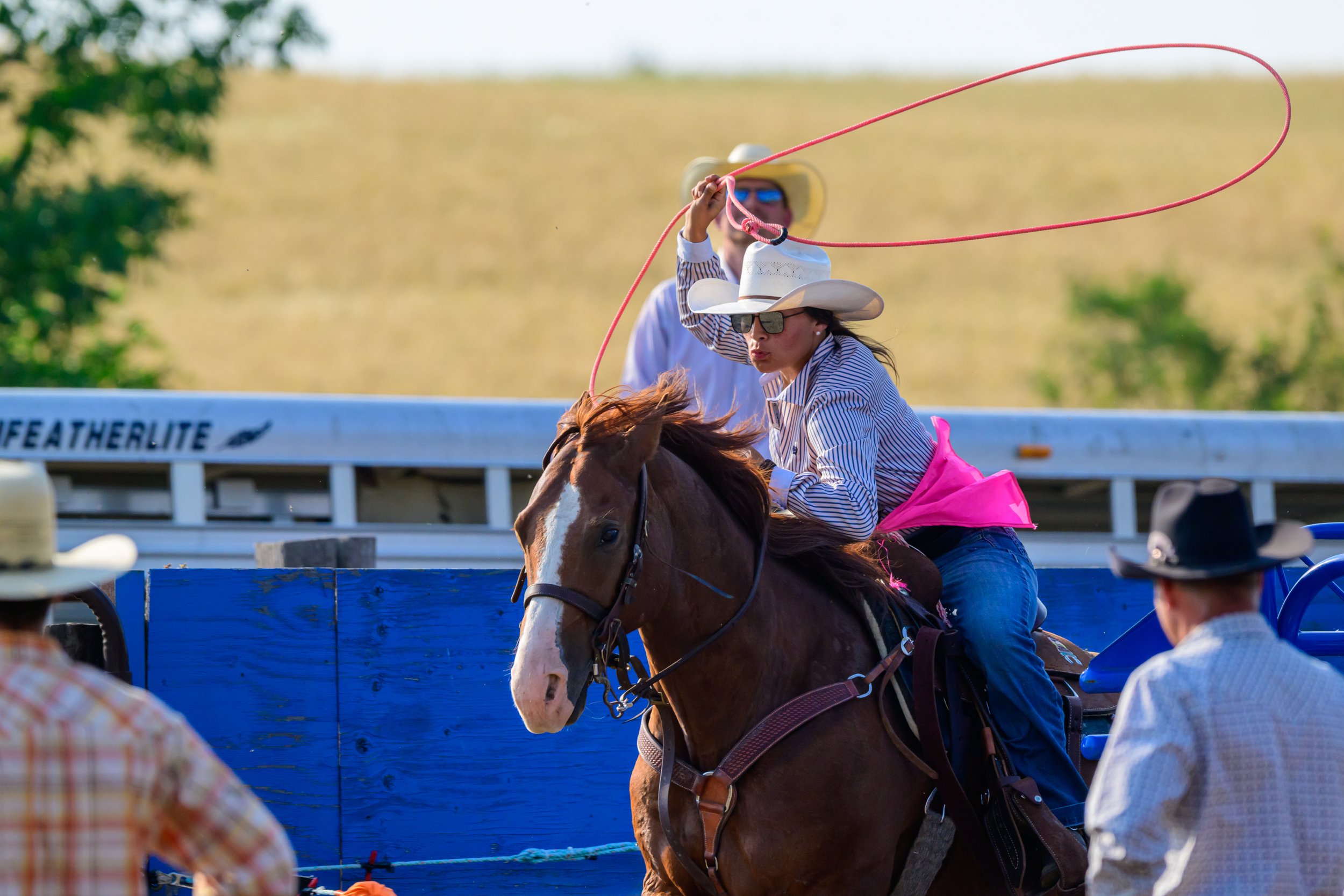 A calf roper at the Max rodeo