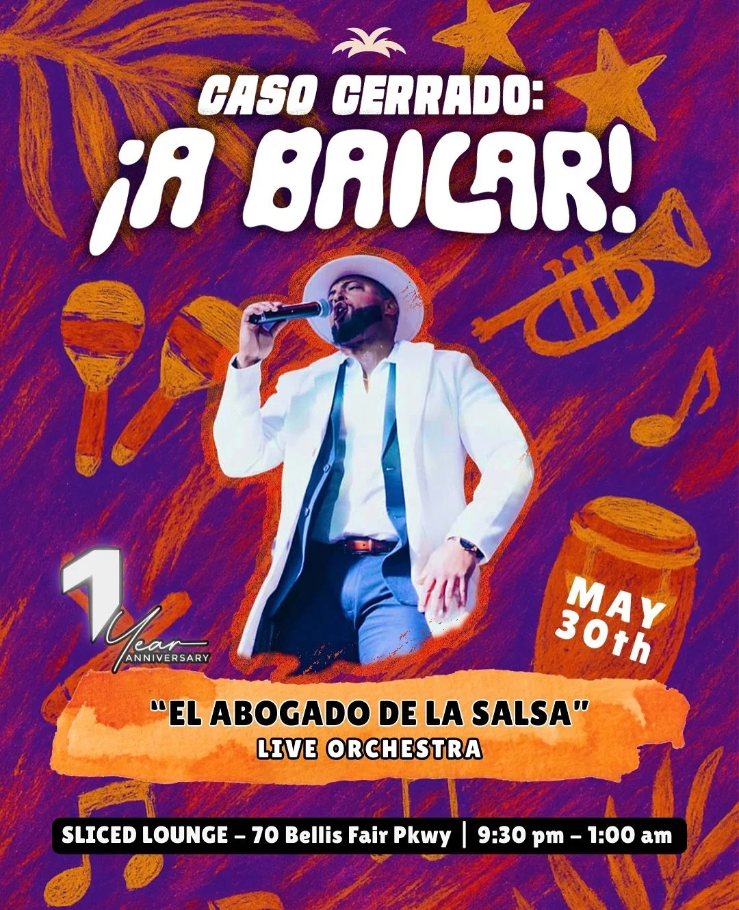 Is Bellingham ready for the final verdict? 👨🏽&zwj;⚖️💃

El Abogado de la Salsa is bringing his live orchestra to the stand&hellip; and the only valid defense is to DANCE!

On May 30th, we celebrate 1 Year of La Palma e Coco with a night full of mus