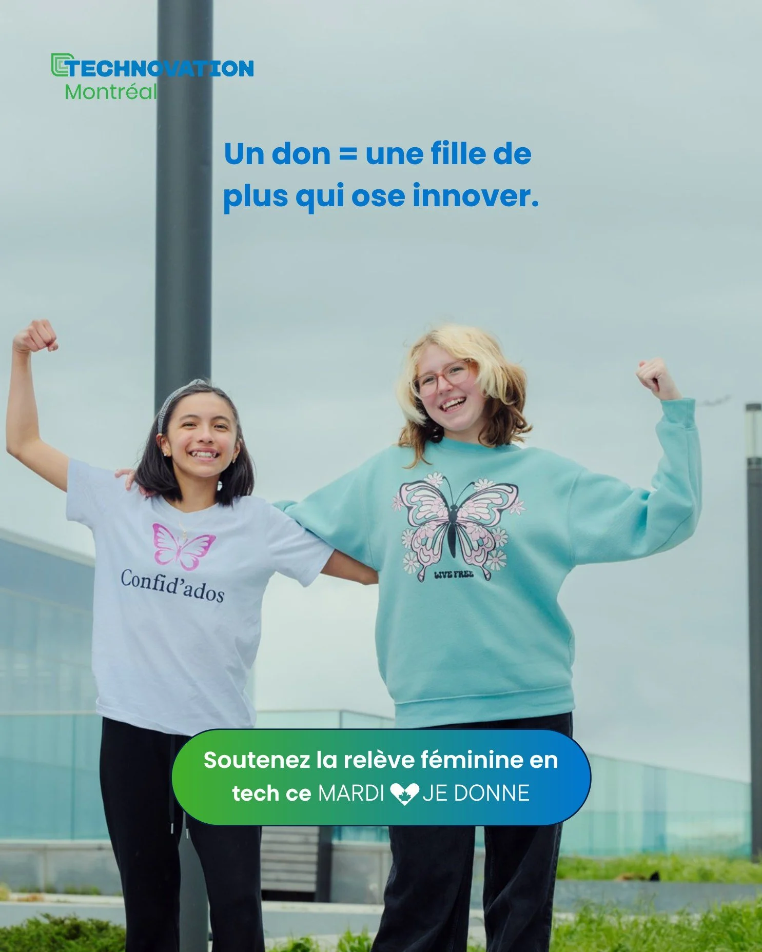 ✨ Un don = une fille de plus comme toi qui ose innover. ✨

Ce Mardi je donne, on a besoin de toi pour faire grandir la communaut&eacute; Technovation.

Avec ton soutien, des filles d&rsquo;ici peuvent apprendre &agrave; coder, cr&eacute;er, innover&h