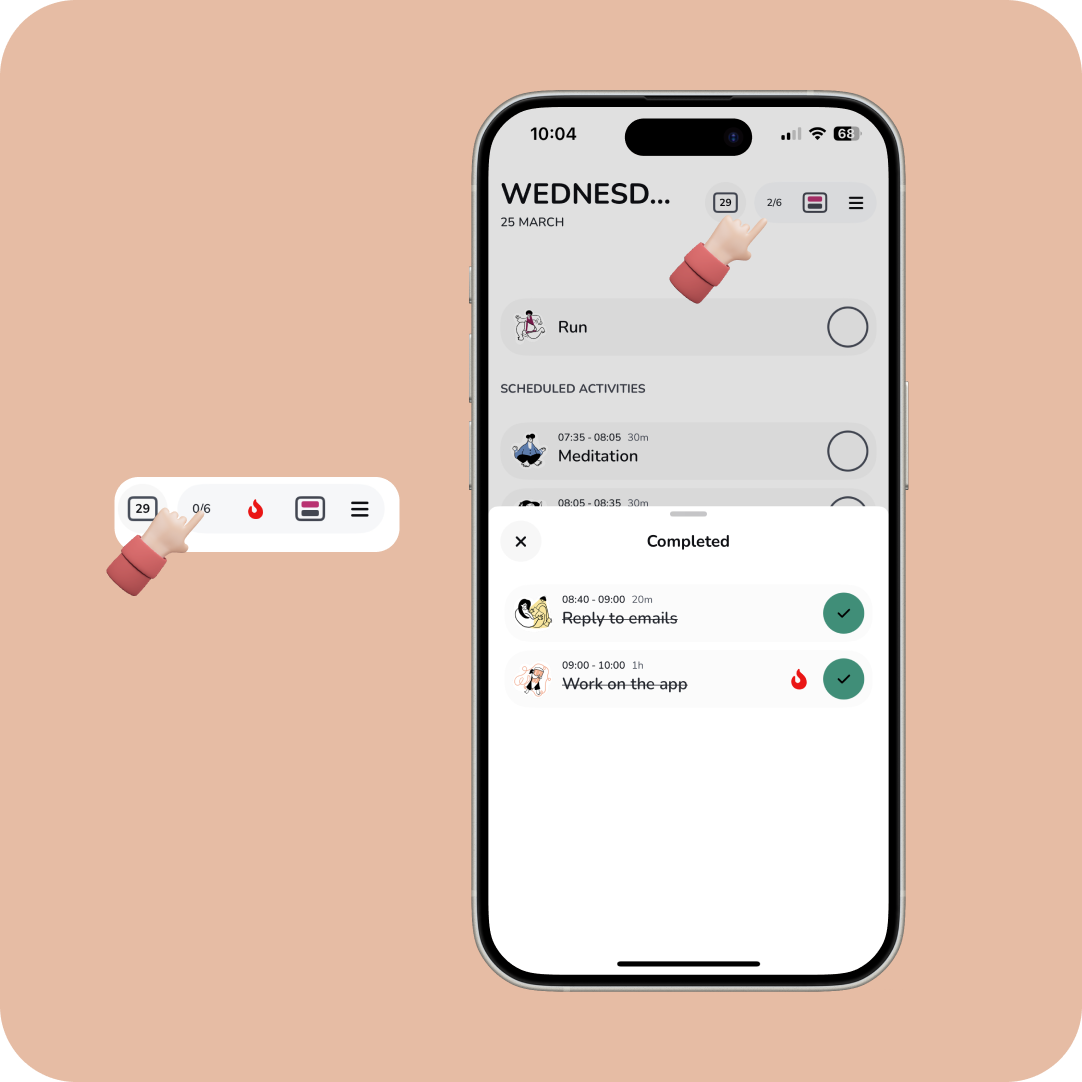 Show completed tasks