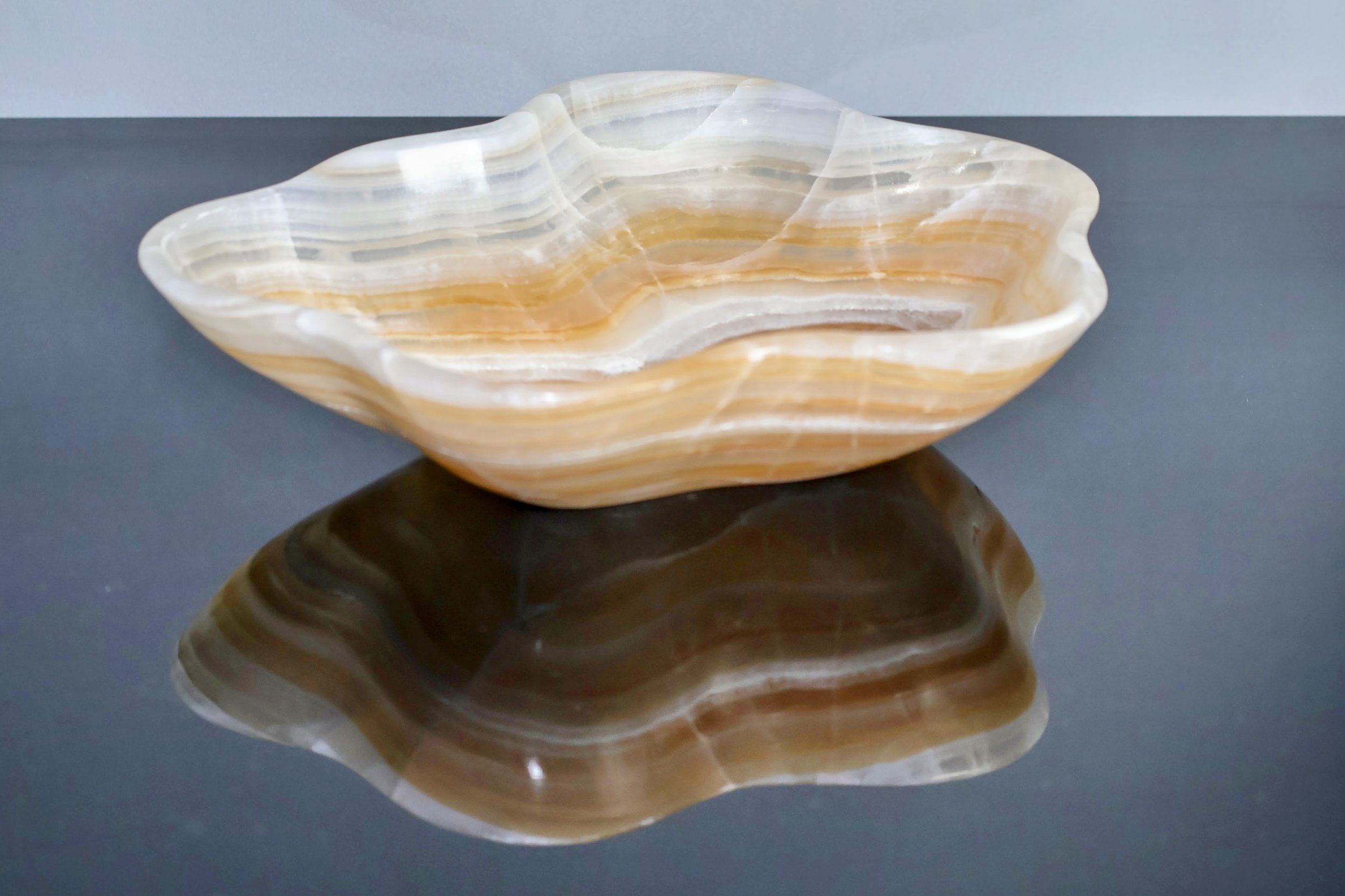 beige onyx stone bowl