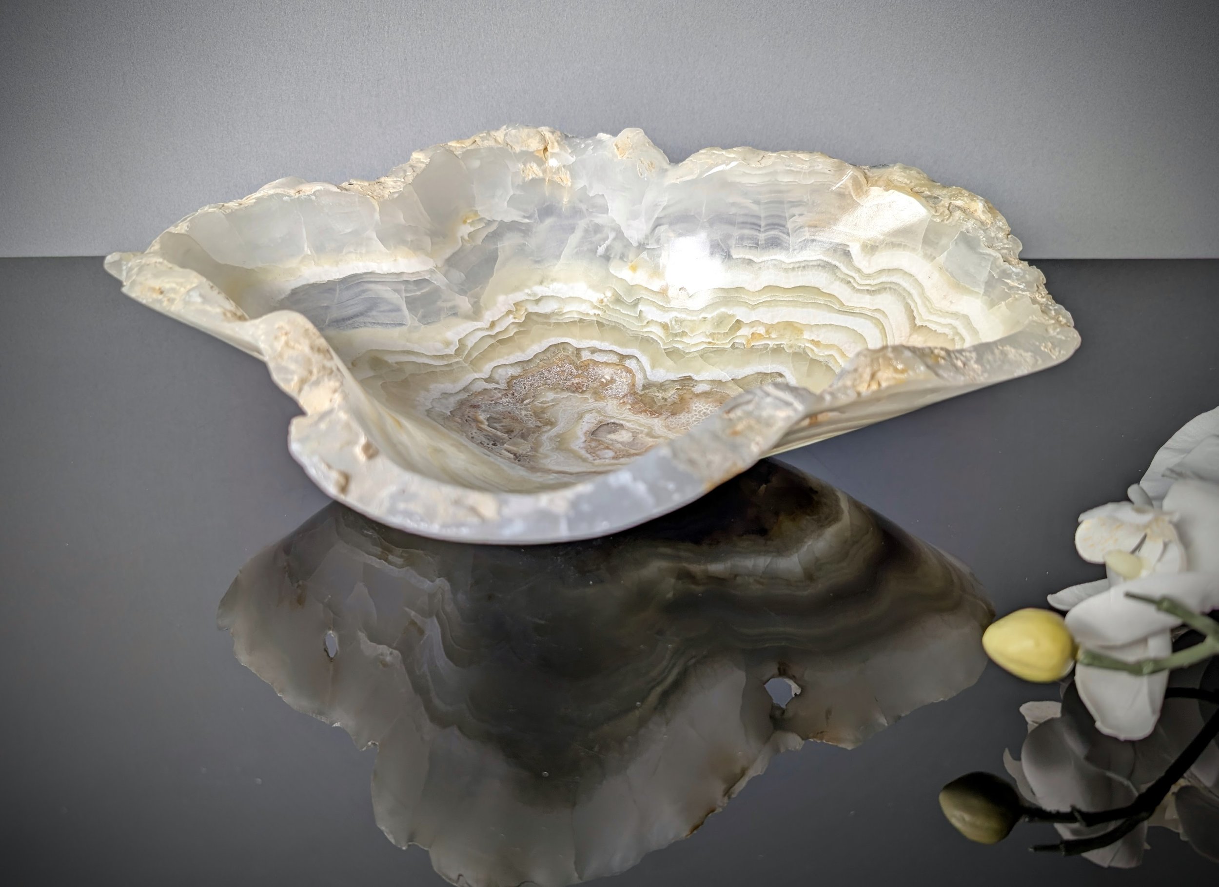 wabi sabi inspired onyx bowl