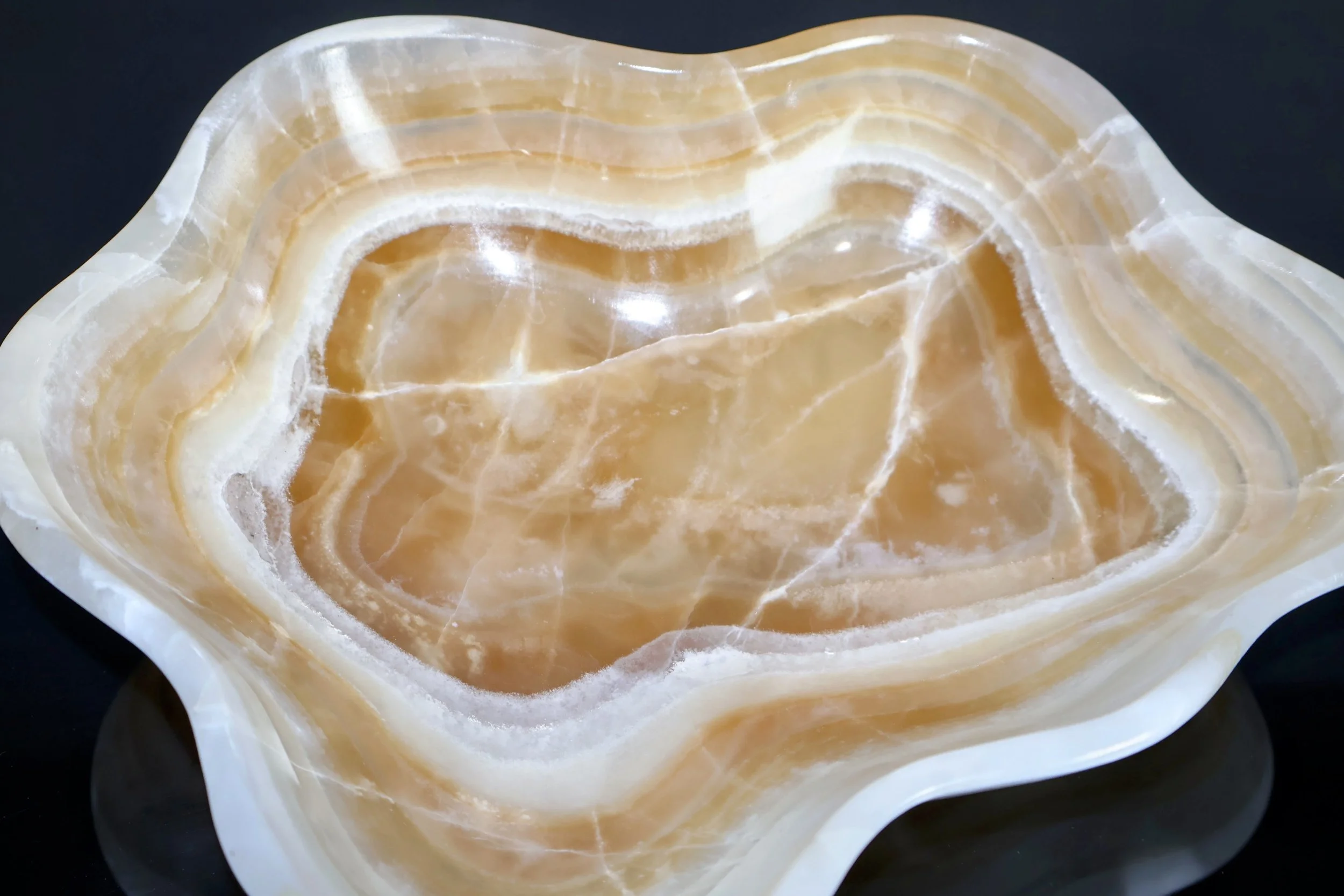 beige onyx stone bowl