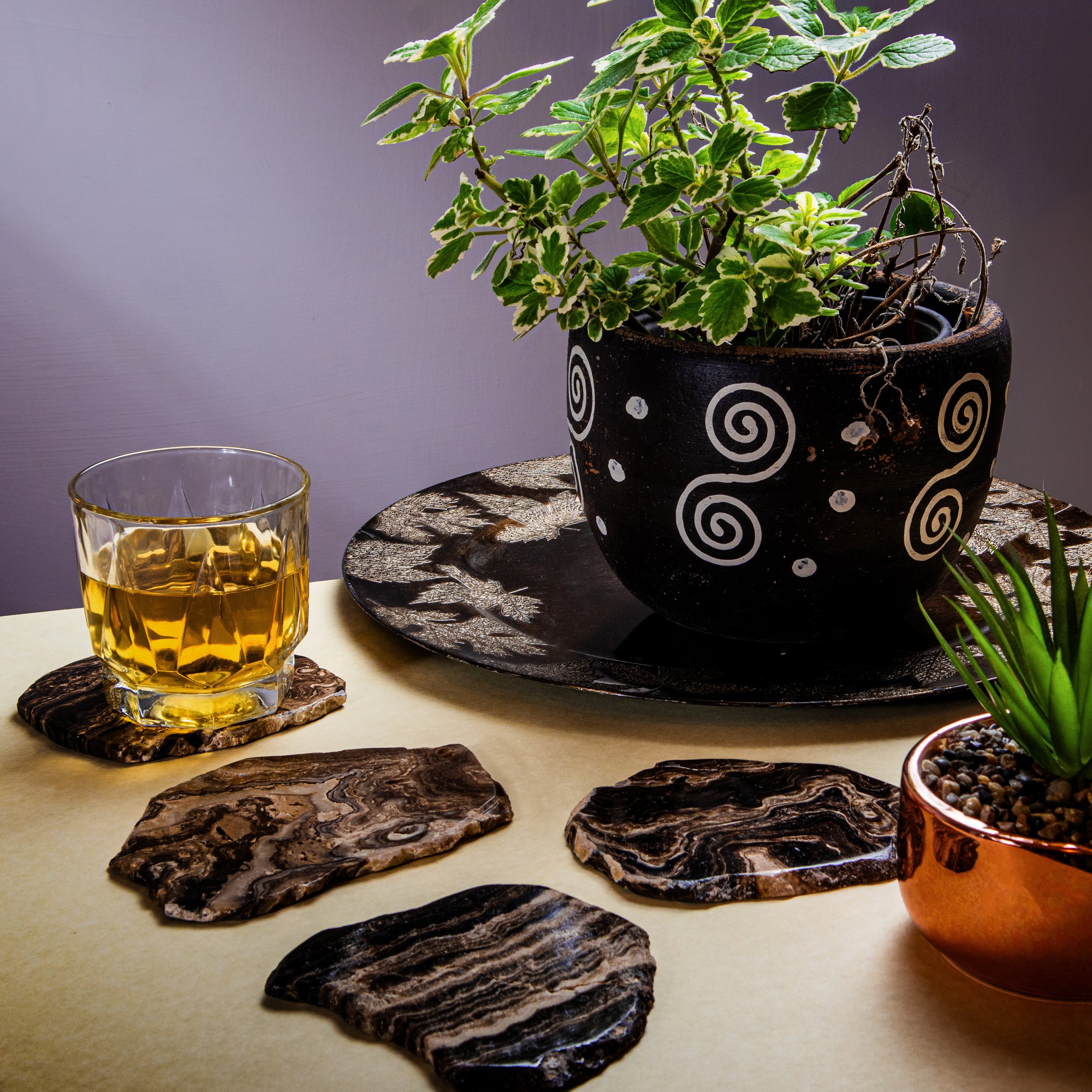 chocolate onyx coasters