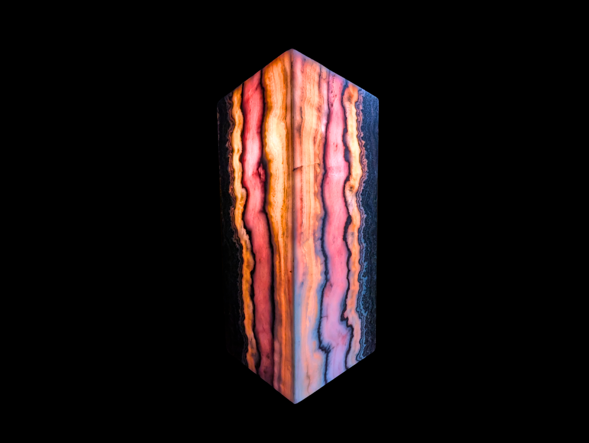 pink onyx lamp