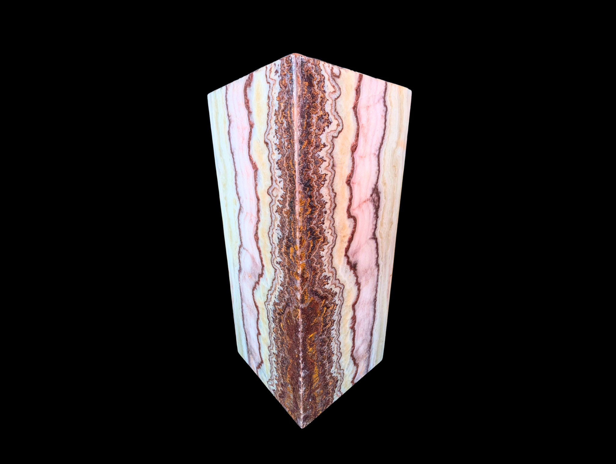 Pink onyx lamp