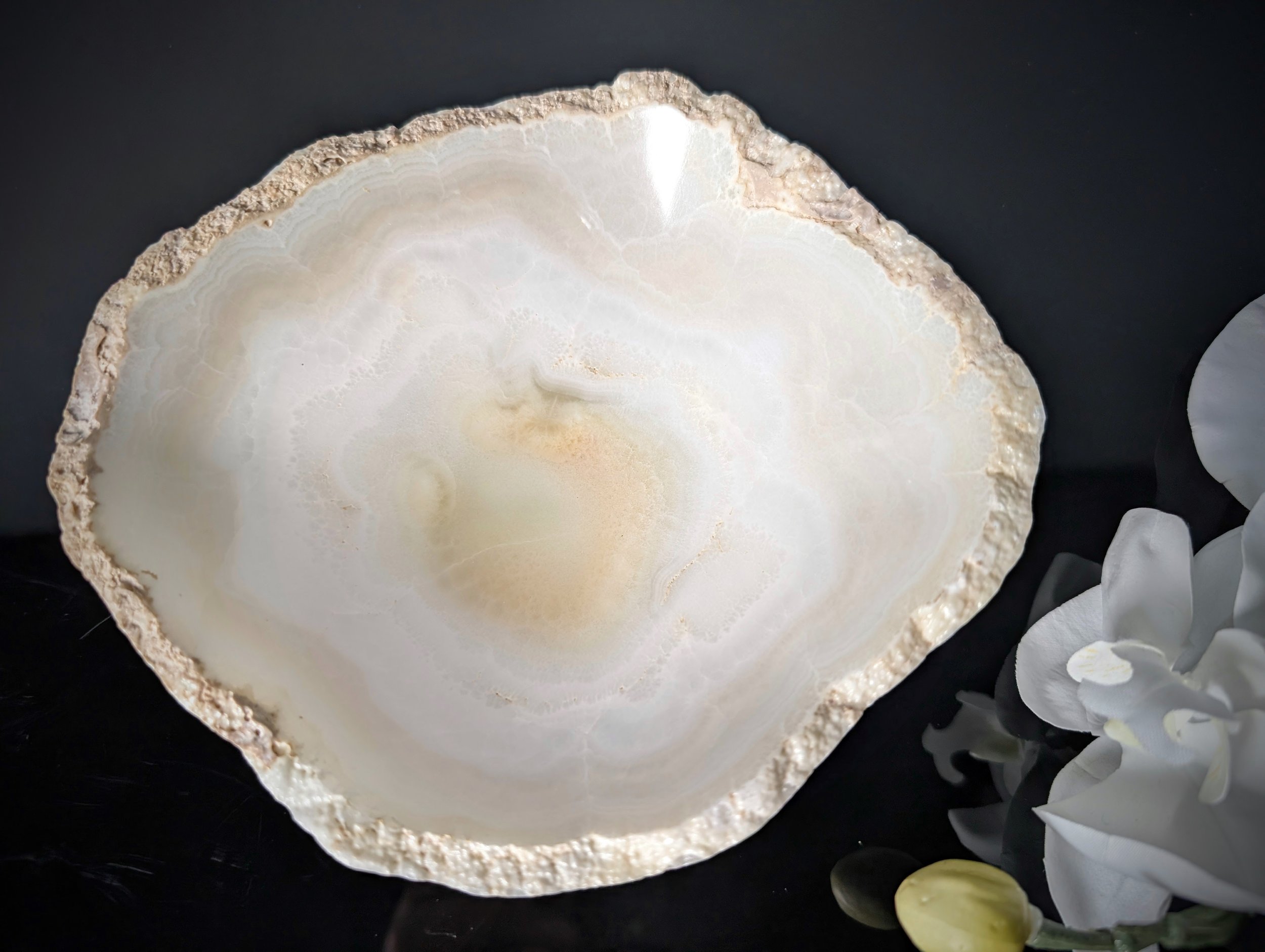 small white onyx tray