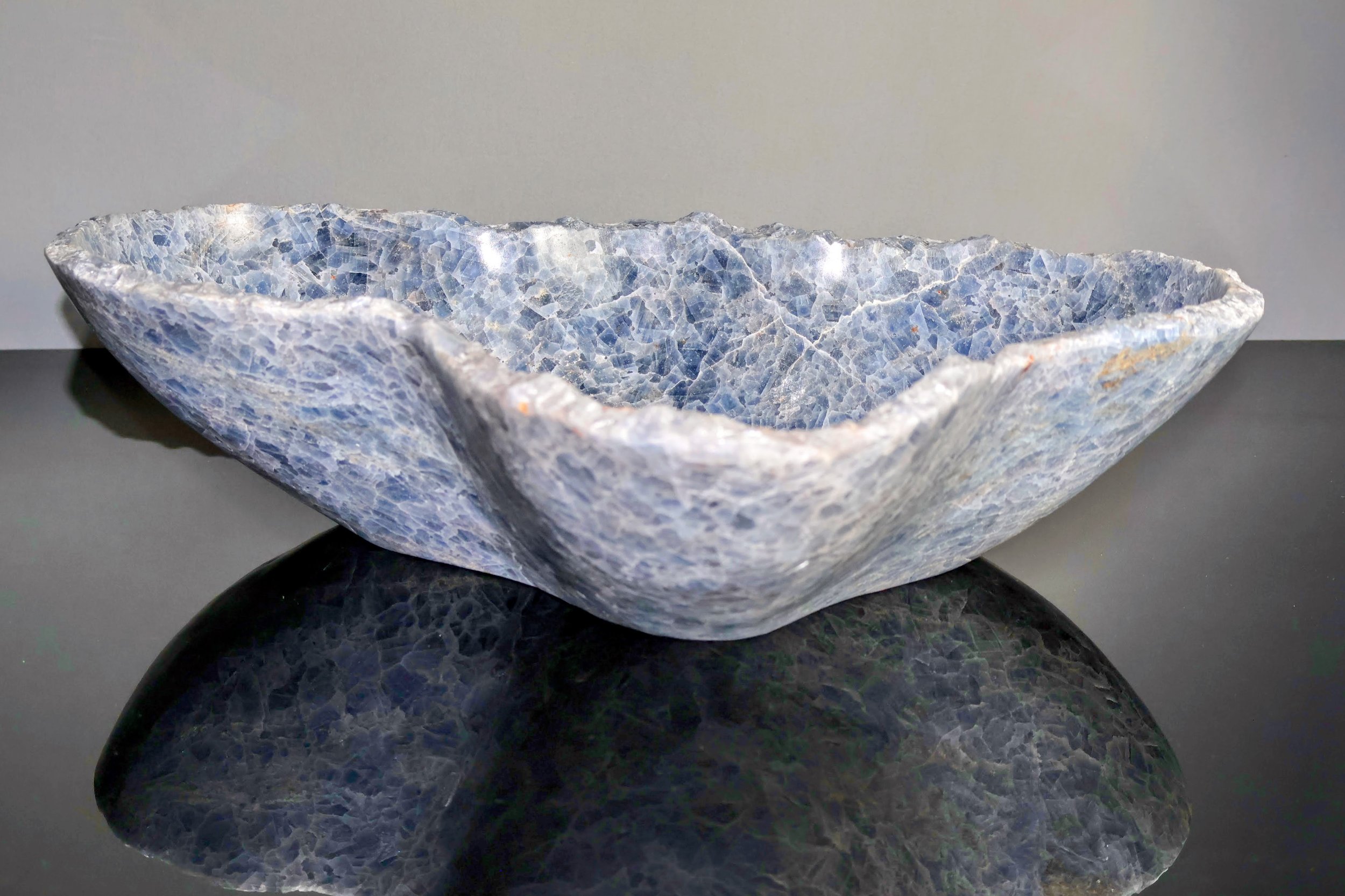 blue calcite bowl
