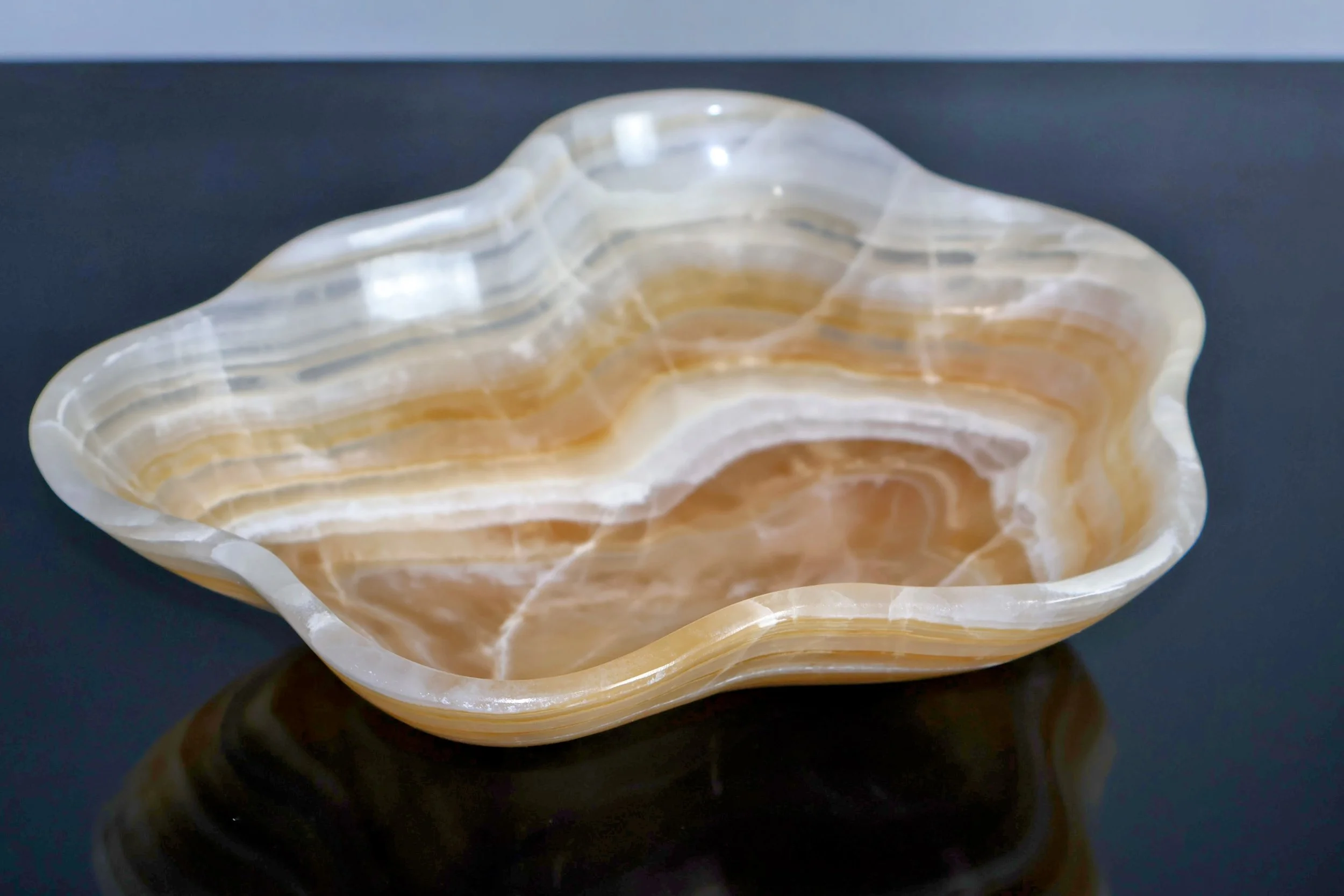 beige onyx stone bowl