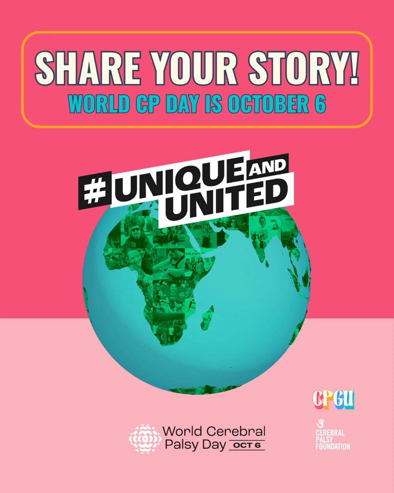World Cerebral Palsy Day is on October 6 and we want to feature your story on our social media leading up to the big day! 🌎
It’s a day for recognition, inclusion, and action for the 50 million people worldwide that live with cerebral palsy. I