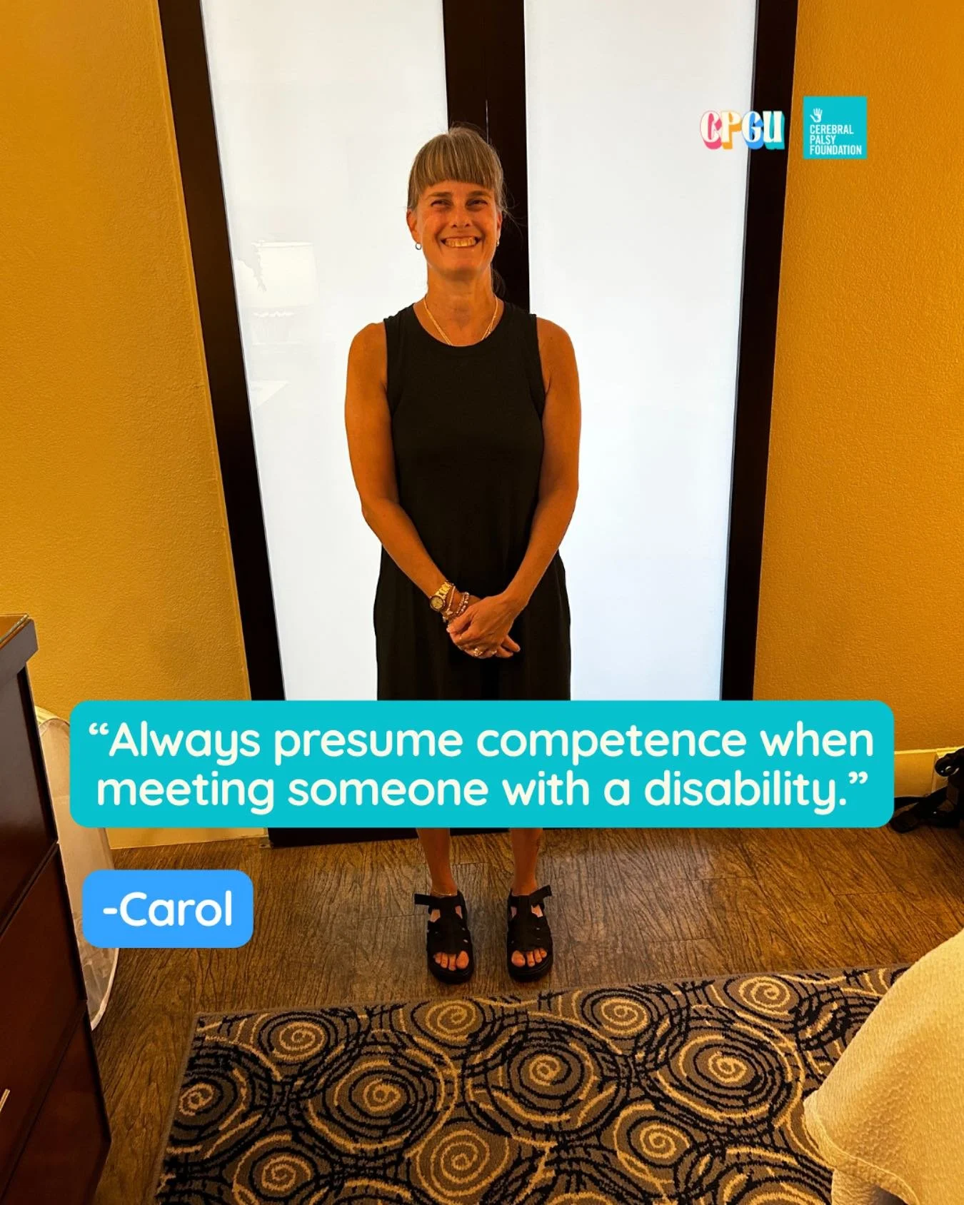“I just turned 60 years old. I’m a retired clerical worker and I’ve written a book titled Off Balanced Tales of Aging with Cerebral Palsy. I’ve done my best to not let my disability stop me from living a happy life.
My advice