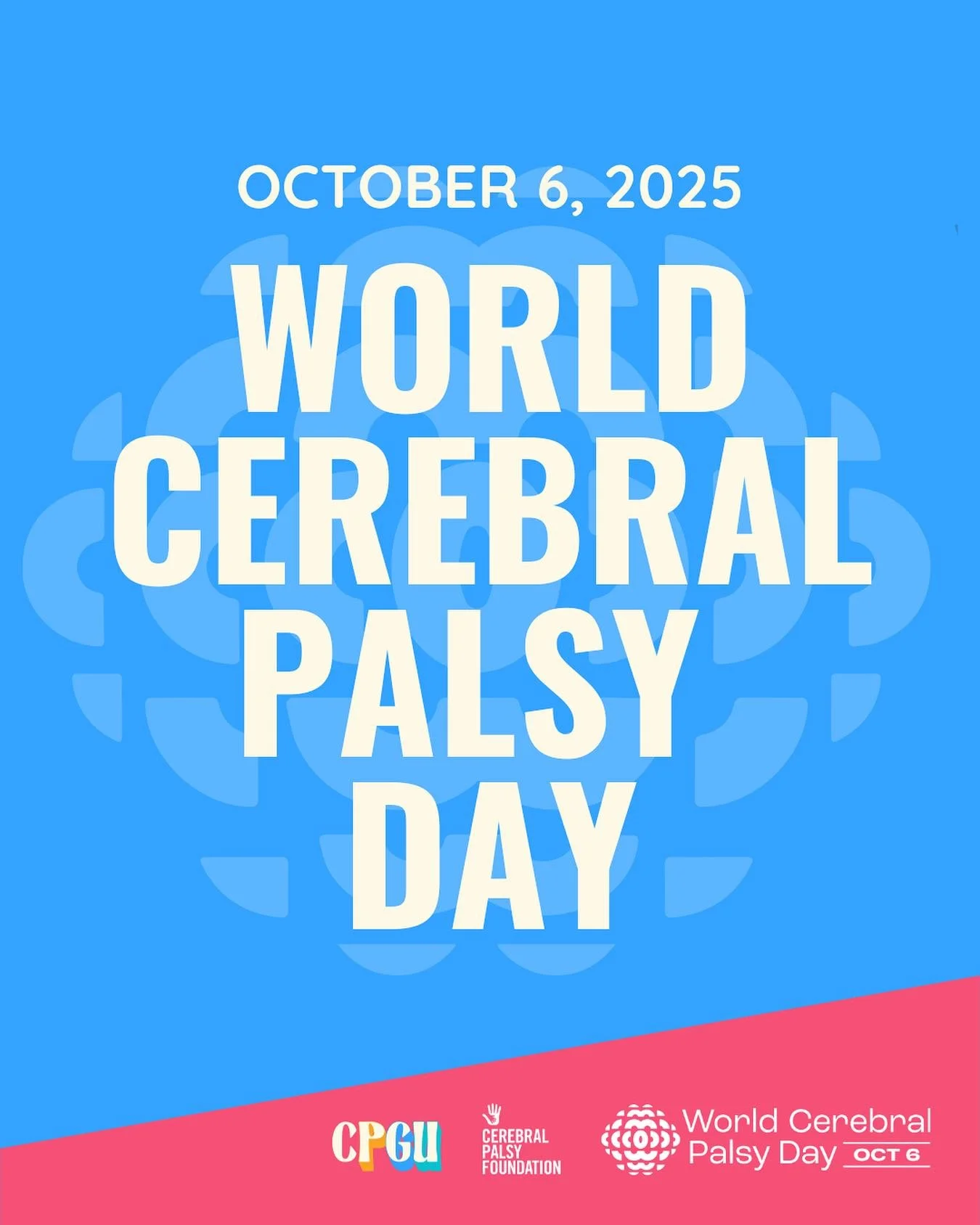 Today, October 6, is World Cerebral Palsy Day! 🌎
#WorldCPDay is about recognition, inclusion, and action for the 50 million people worldwide that live with cerebral palsy. It’s a day to celebrate the achievements of the CP community, challeng