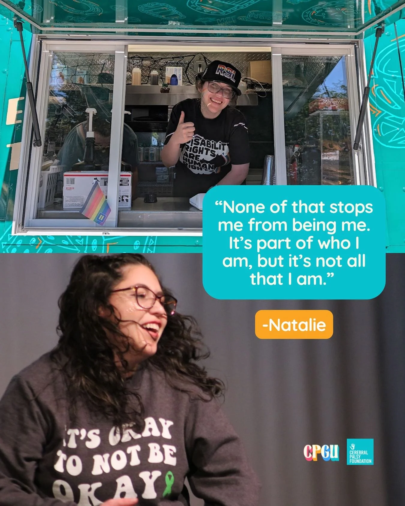 “I was just 10 weeks old when my family moved to Utah, and I was diagnosed with cerebral palsy when I started having seizures as a baby.  It took a while for doctors to figure it all out, but when I was seven months old I had a CAT scan –