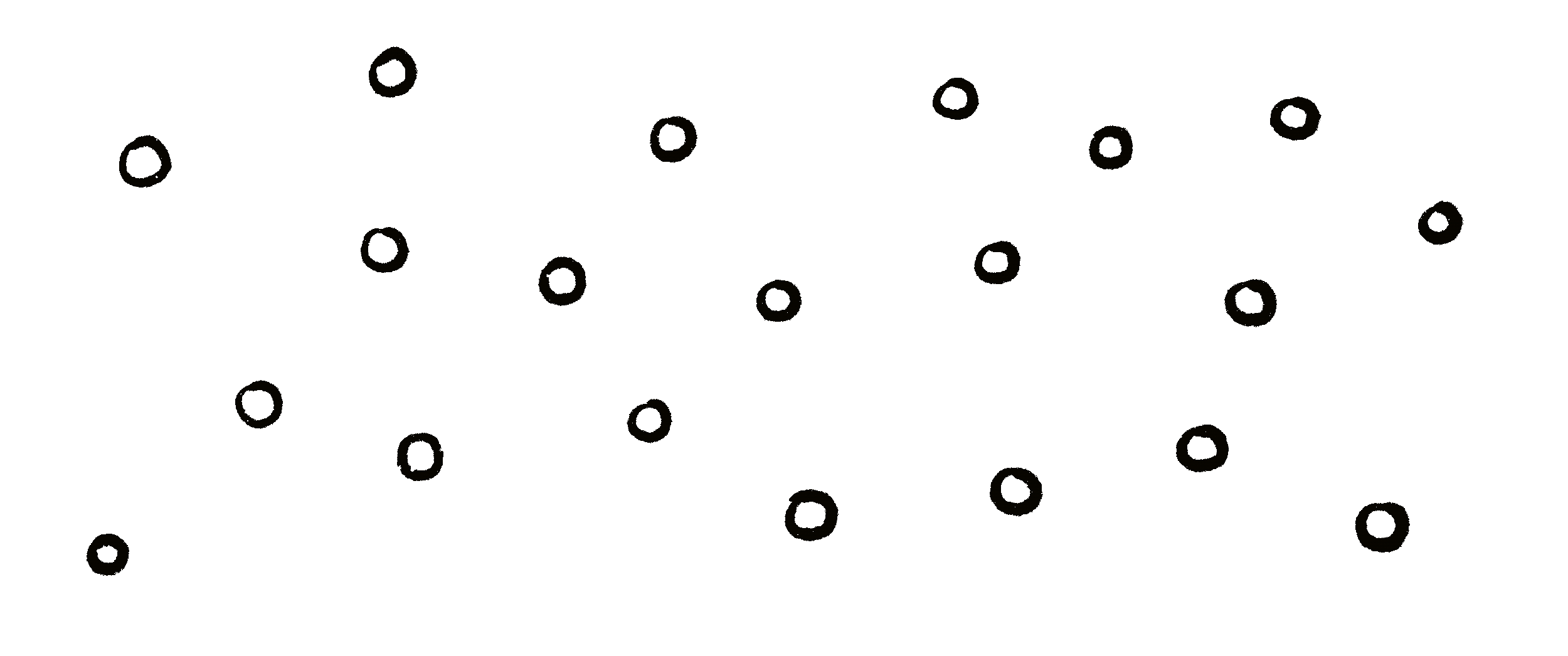 A black and white scatter plot graph with multiple data points.