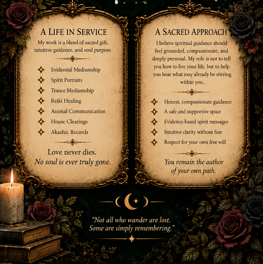 Rachele's compassionate approach to mediumship and spiritual guidance, centered on service, integrity and meaningful connection