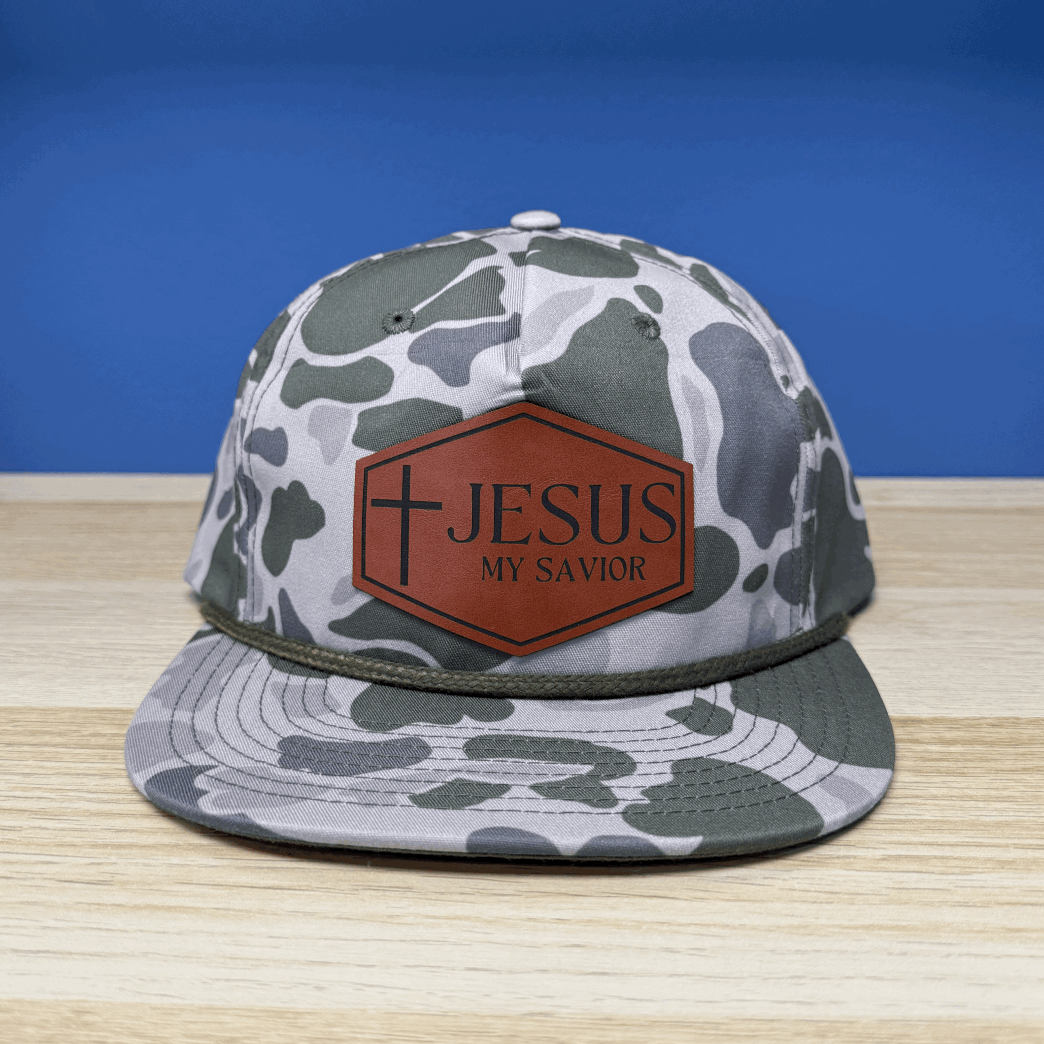 Jesus My Savior Leather Patch Hat