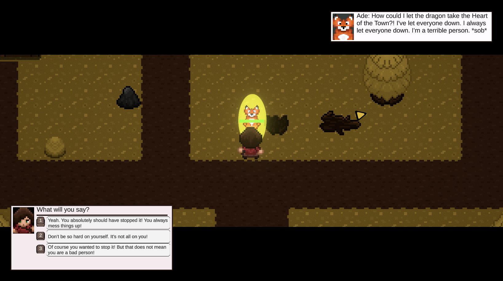 A choice-based dialogue system drives some of the CBT content.