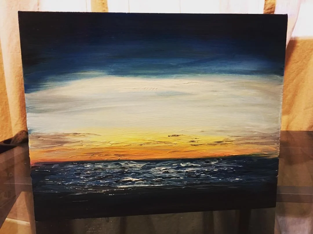 SOLD - Is This the Beginning or the End?, oil on 8"x10" panel, 2017 