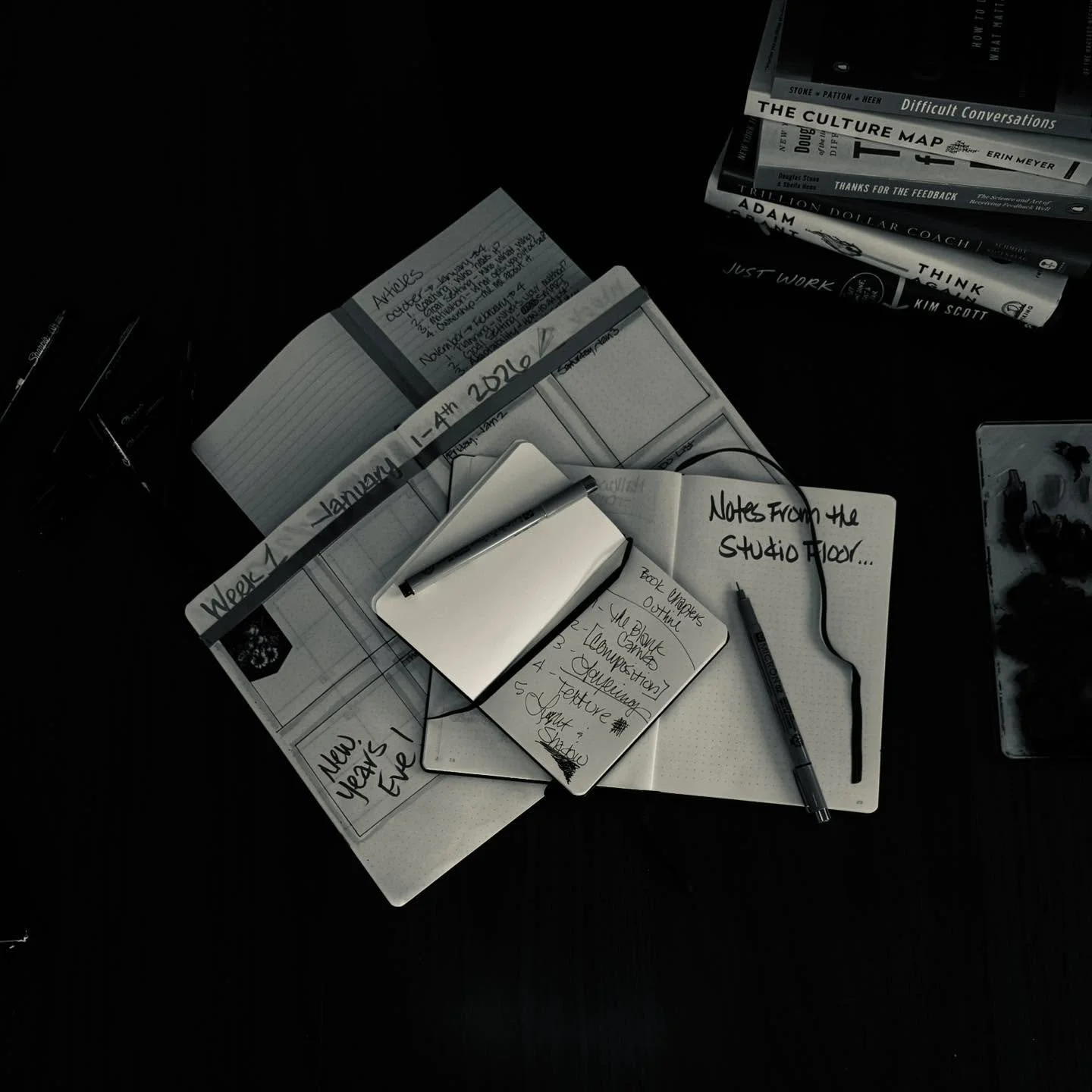 Between the pages of my notebook and the paint on my hands, I found a truth I&rsquo;d been avoiding: my work isn&rsquo;t about selling. 

It&rsquo;s about seeing.
About people.
About wonder.

✨ New &ldquo;Studio After Hours: Letting Go of the Pitch&r