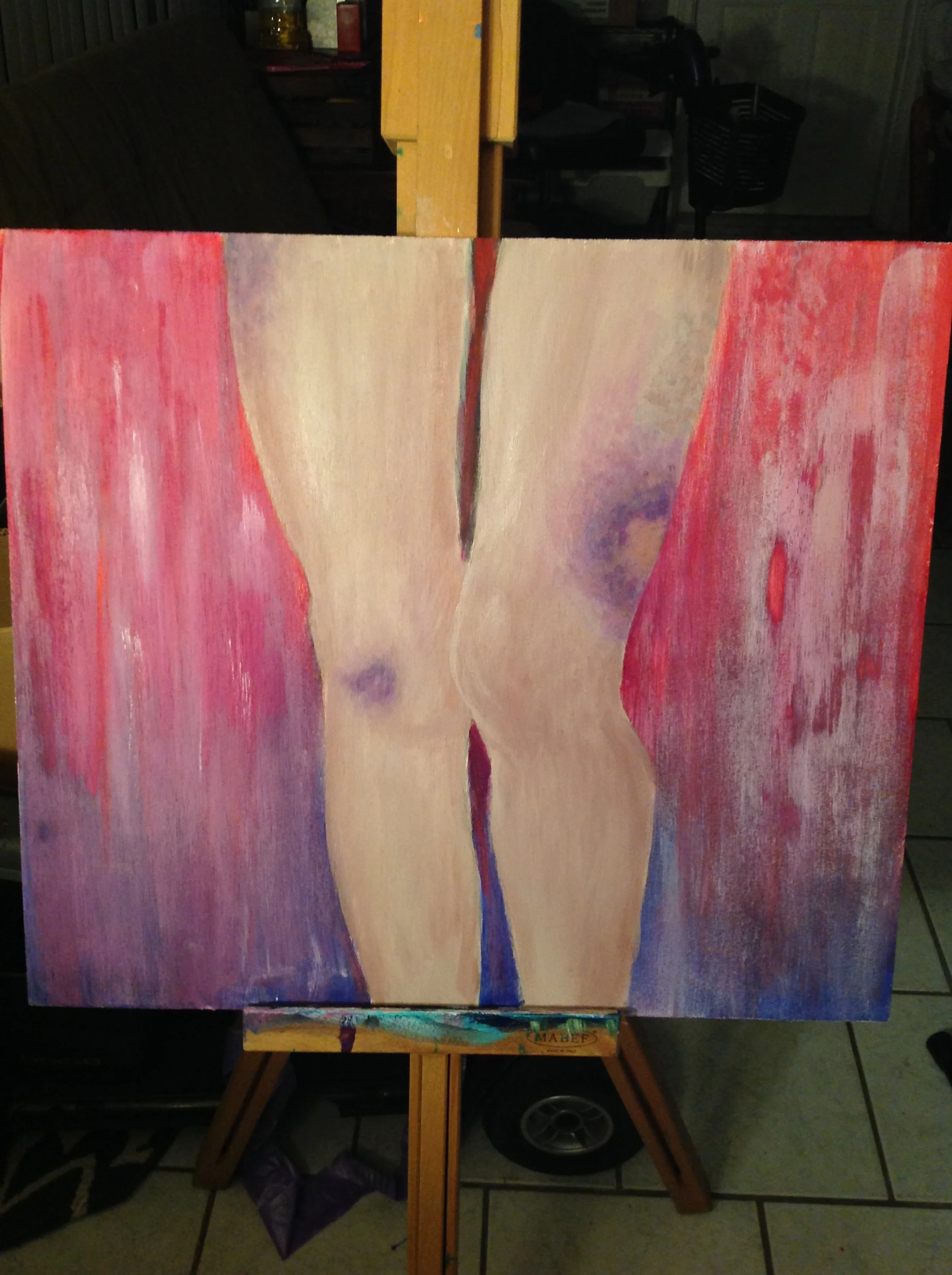 Sticks & Stones, acrylic on panel, 2017