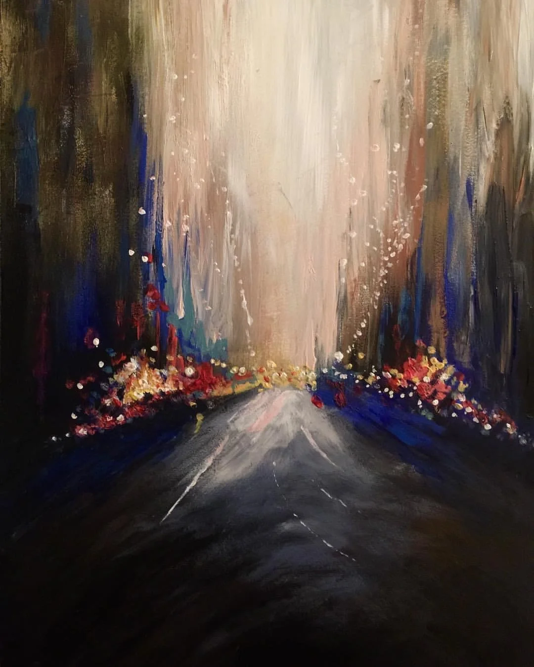 SOLD - A Little Night Music, acrylic on 8"x10" panel, 2016 