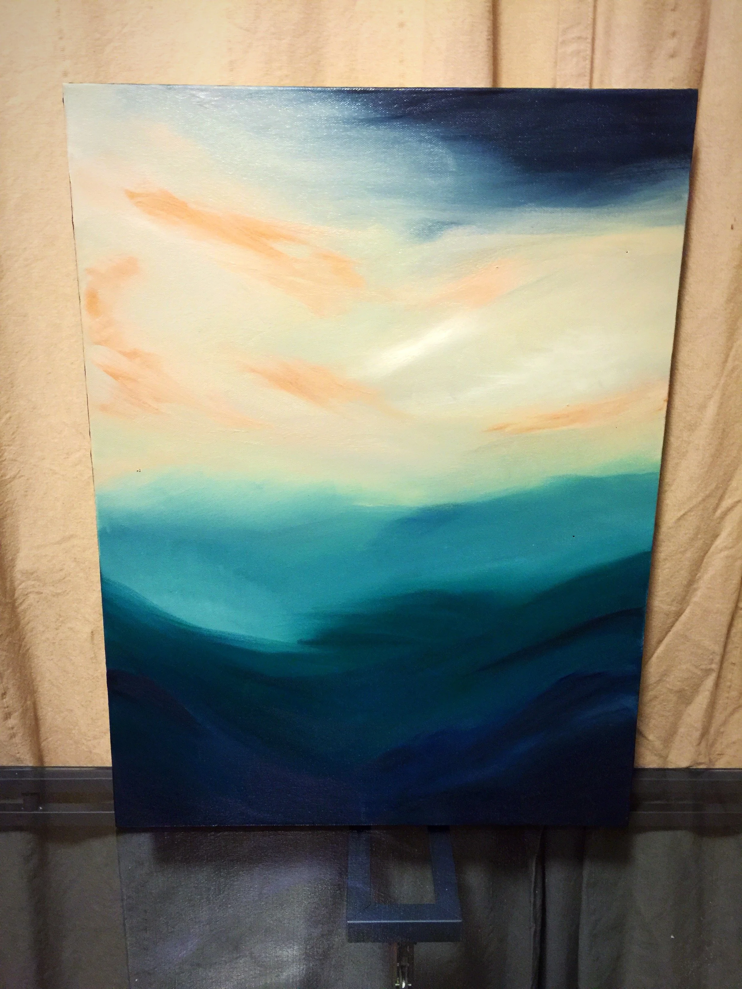 SOLD - Tempestuous, oil on 18"x24" canvas, 2016