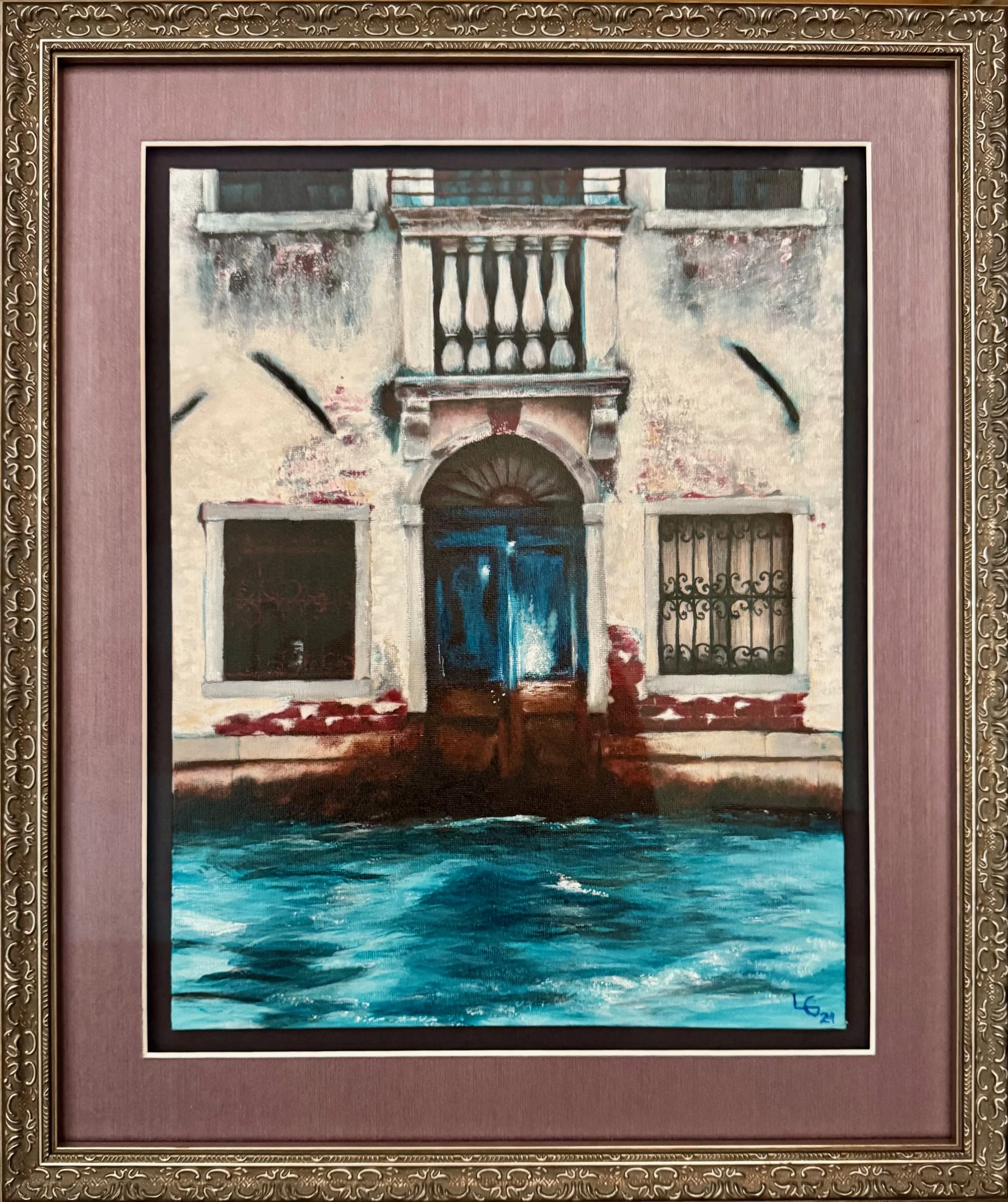 Whispers of the Flooded Threshold, acrylic on canvas board, 11x14, 2025