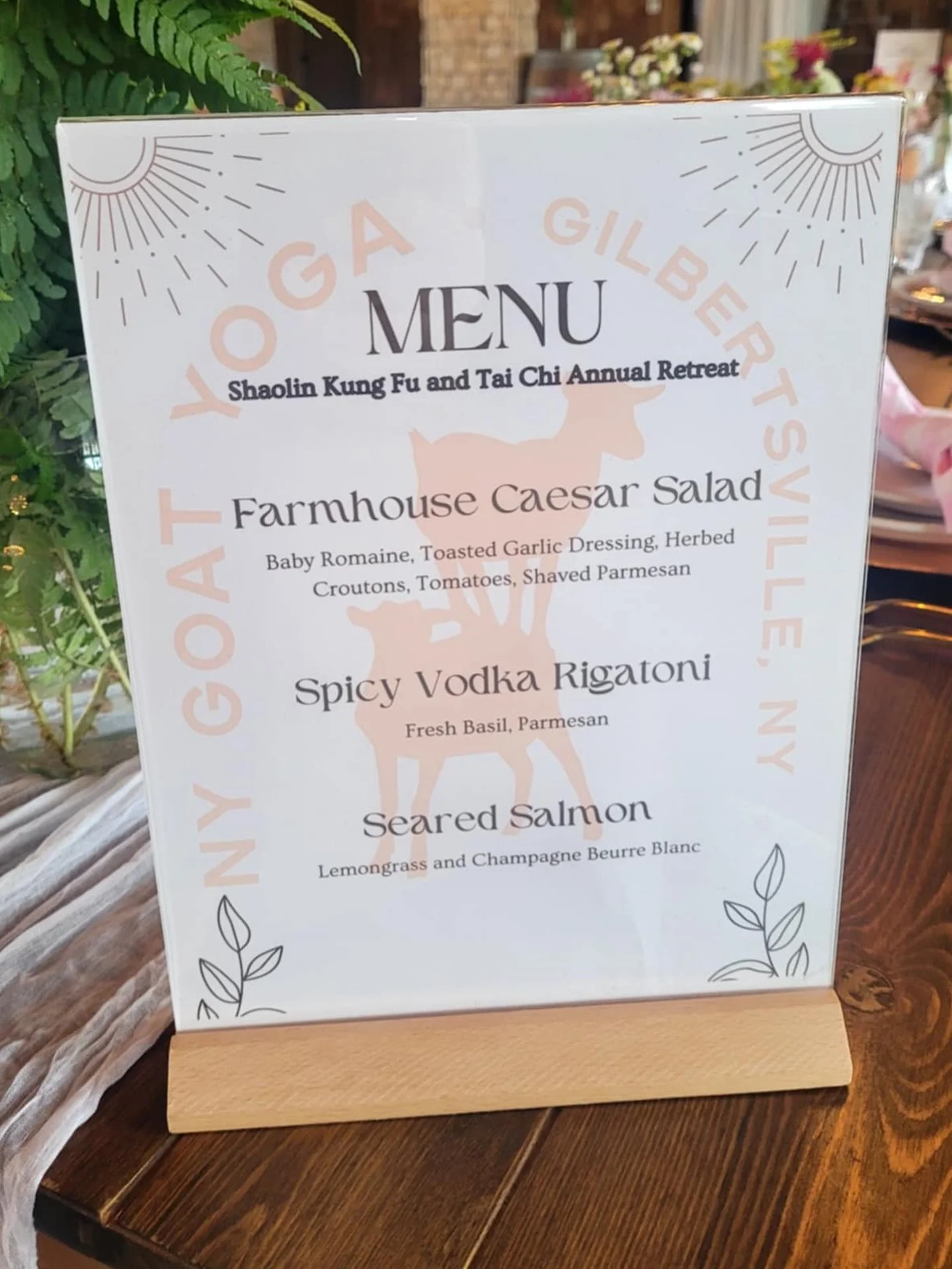 ✨ Pure magic, connection, and laughter ✨
This weekend we hosted our very first Goat Yoga Luncheon&mdash;and let&rsquo;s just say&hellip; the vibes were immaculate.

Picture this:
🧘&zwj;♀️ Restorative movement
🐐 Playful goat cuddles
🥂 A gorgeous, f