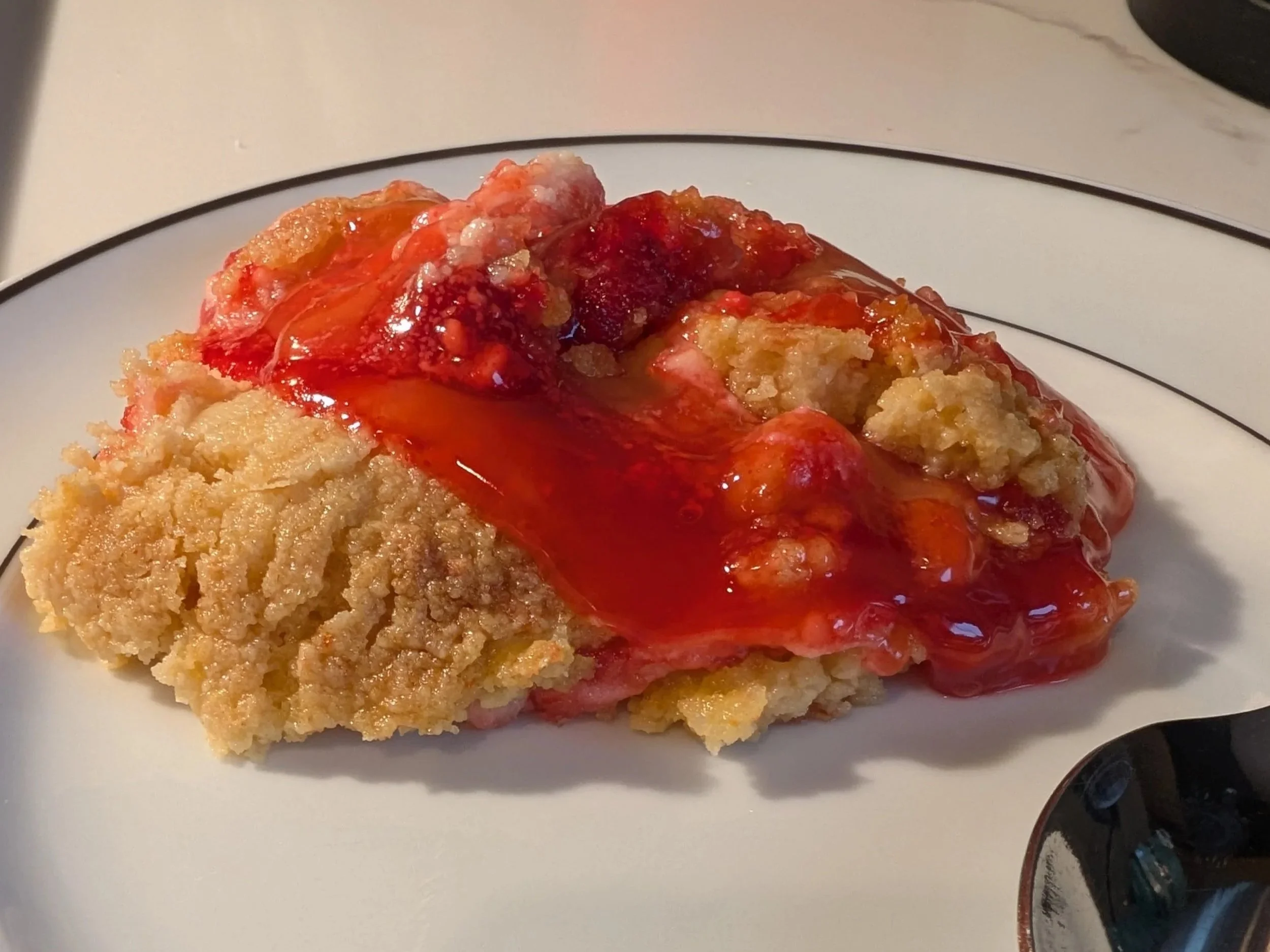 Lemon Cherry Cream Cheese Dump Cake