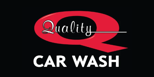 Quality Car Wash Logo on black background