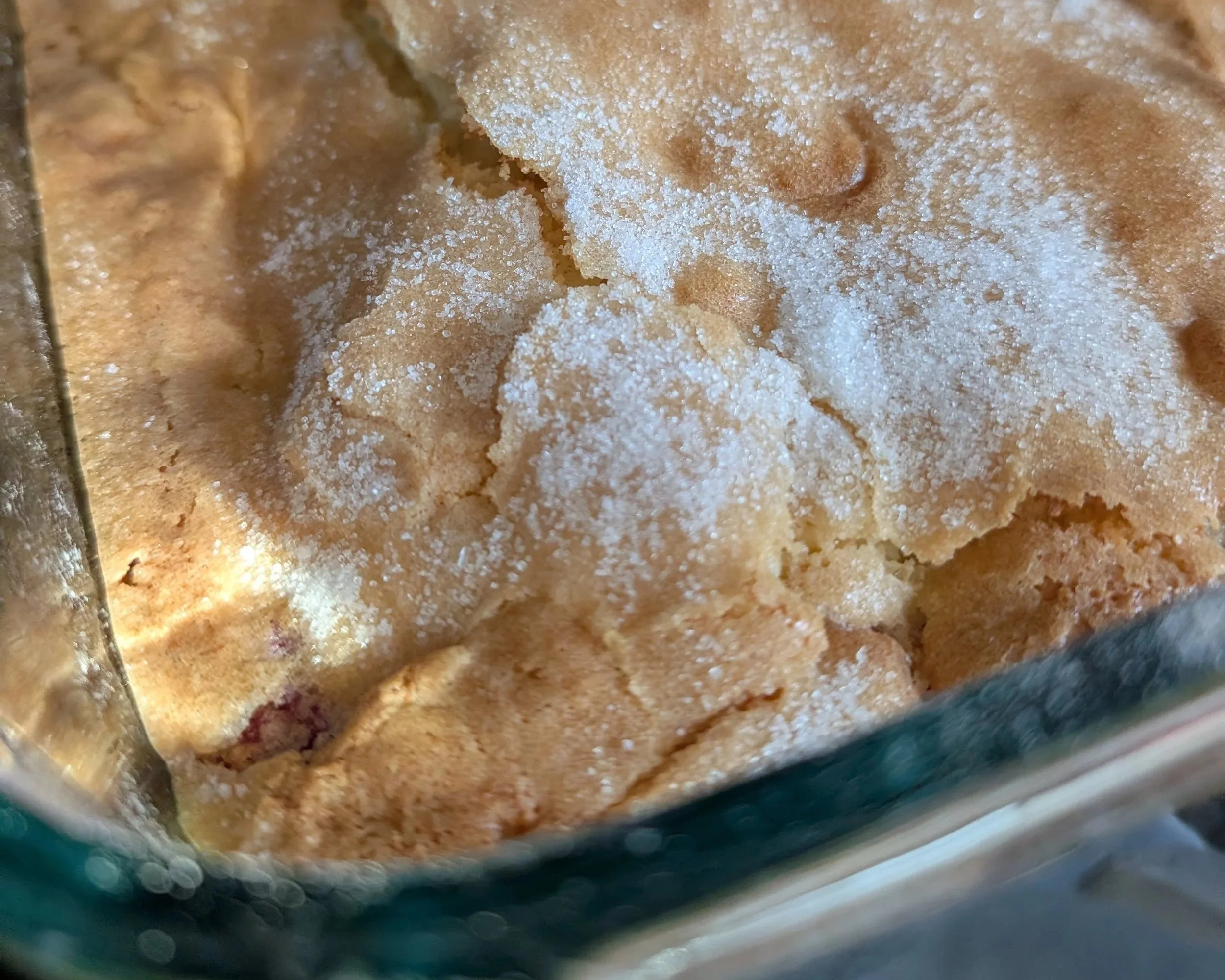 Crackly Sugar-Topped Berry Cake