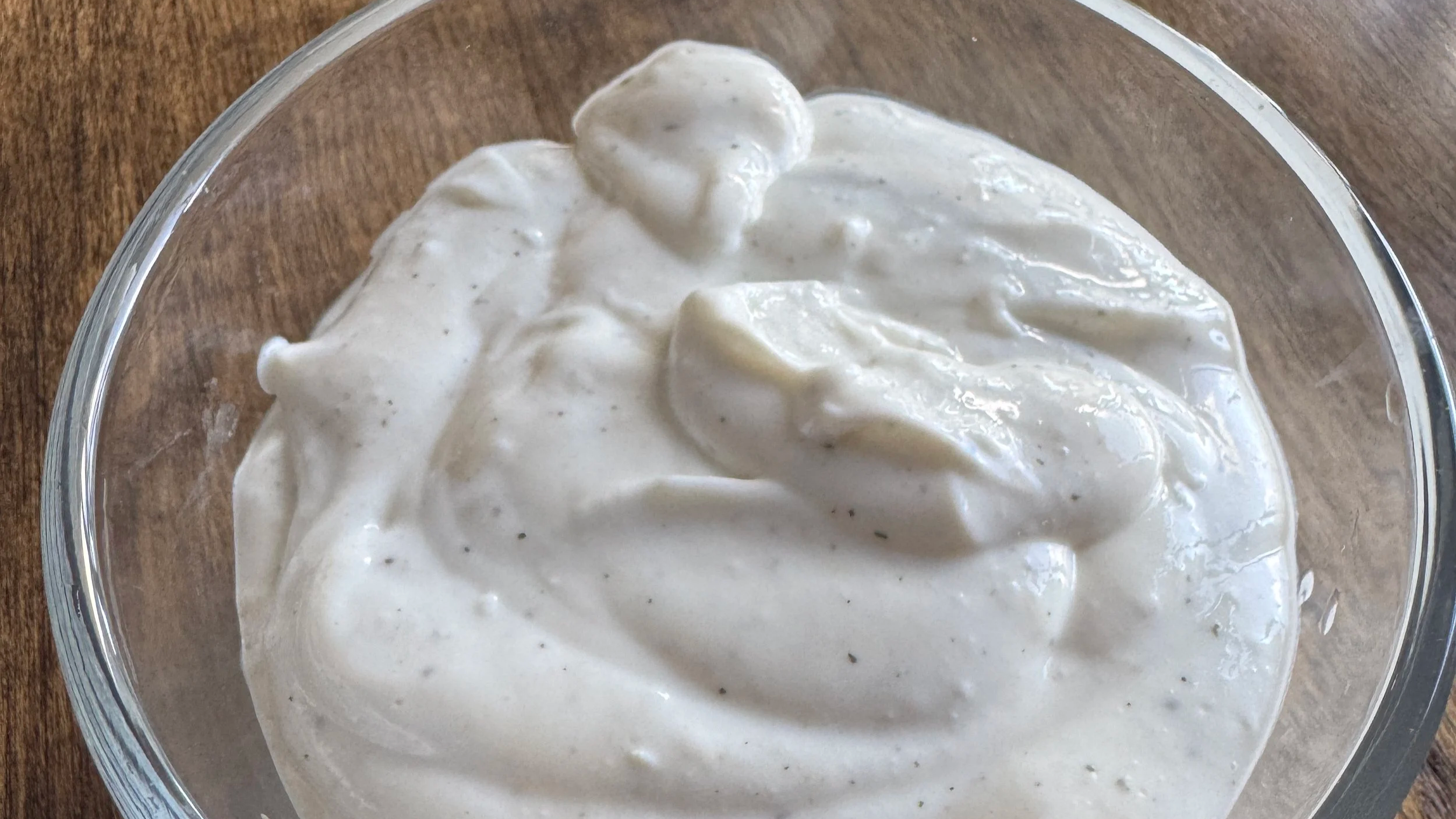 Up close photo of homemade veggie dip