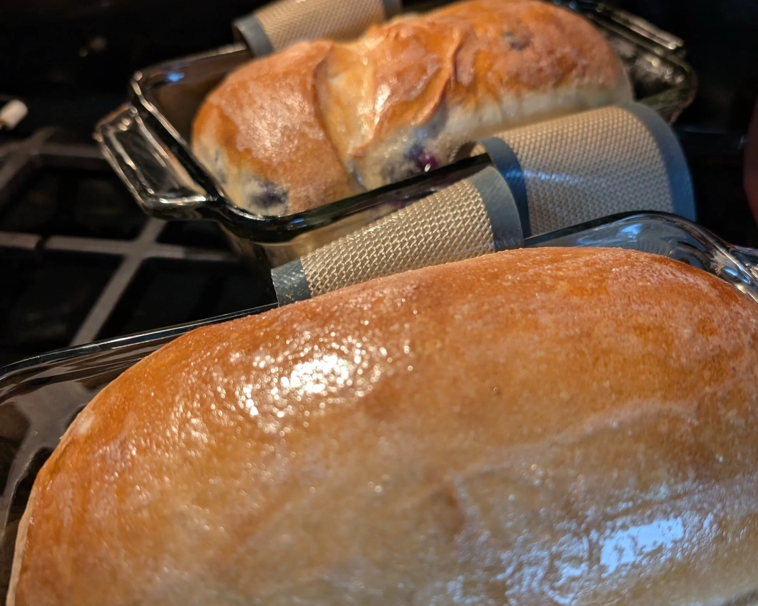 Close up of fresh oven baked bread